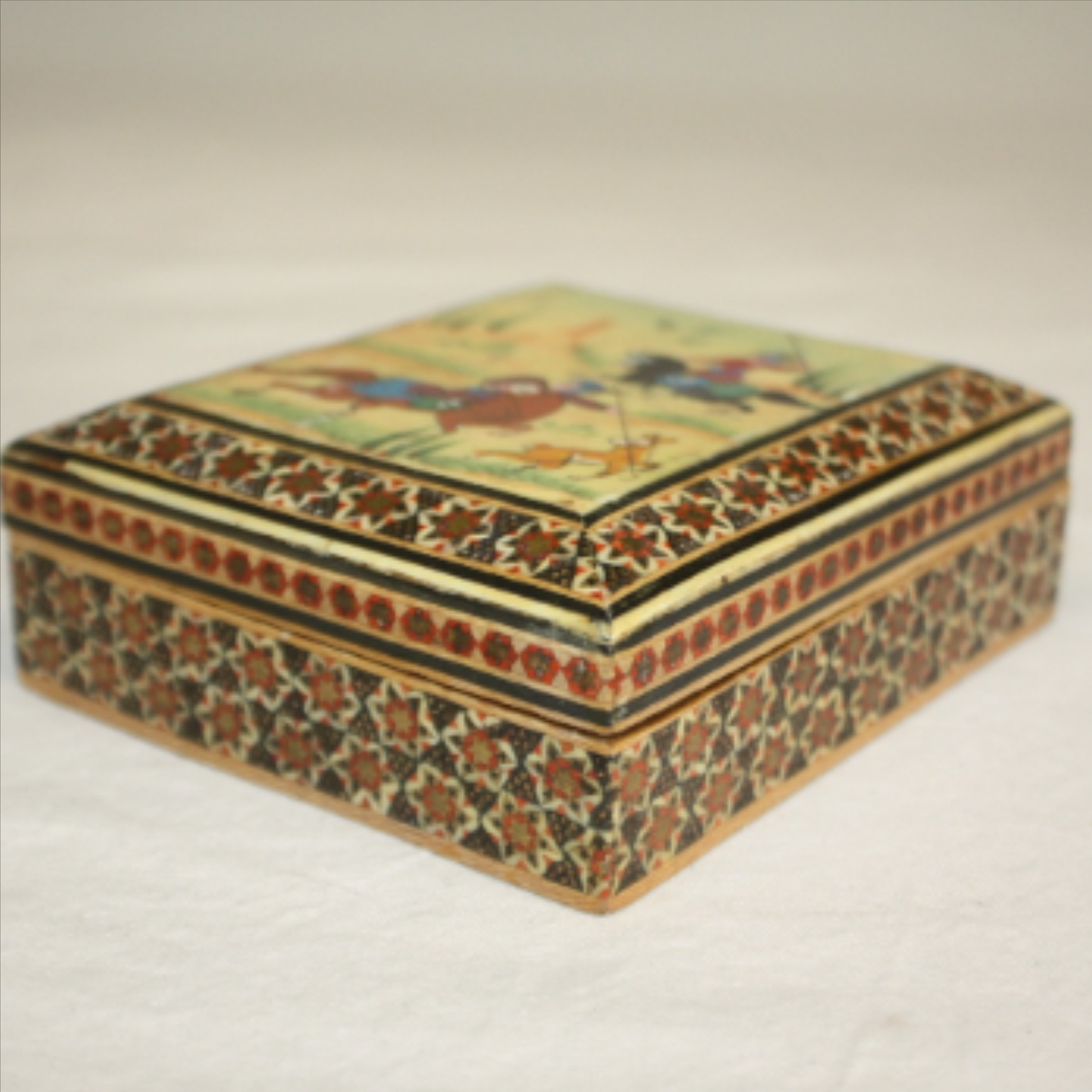 Boîte Khatam indo - persane vintage bois - Photo 2