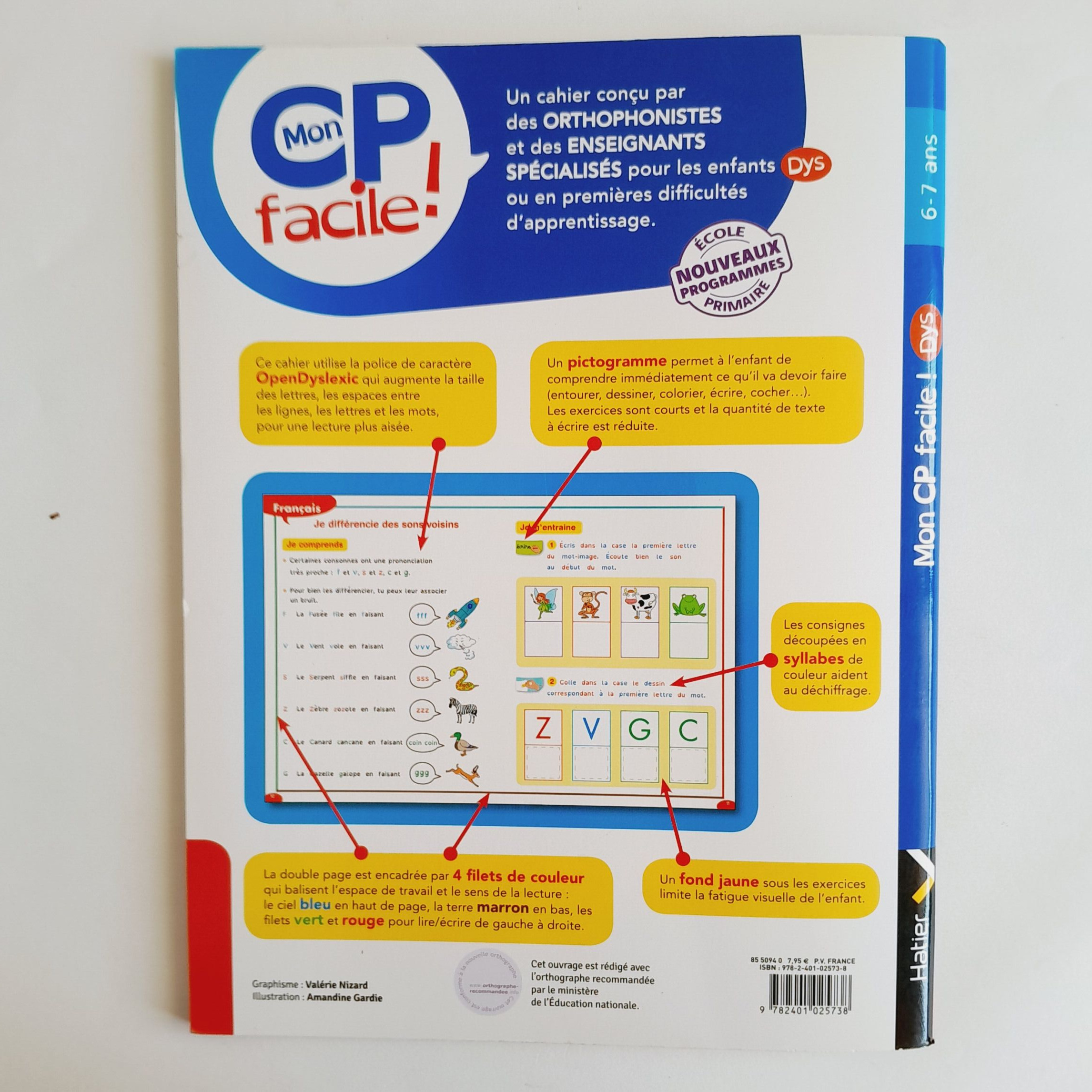 Mon CP facile ! adapté aux enfants dys ou au premières difficultés d'apprentissages - Photo 2