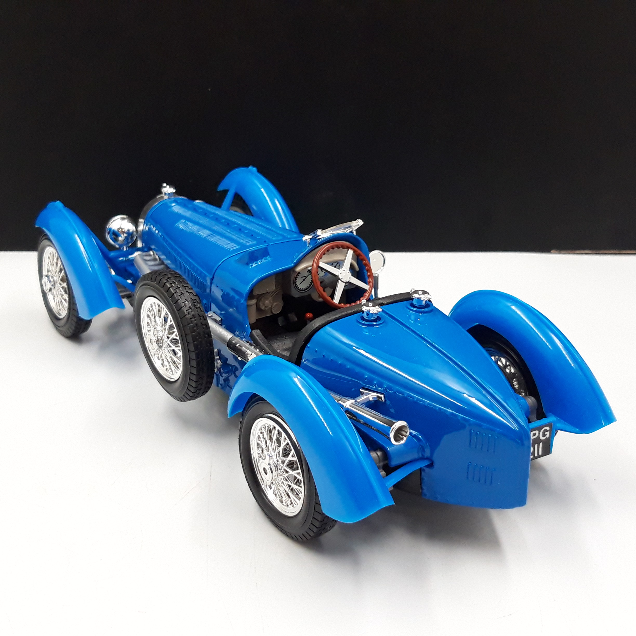 Voiture Miniature – BUGATTI Type ‘’59’’, 1934 Burago - Bleu, Vintage  Très bon état - Vue 4 - 