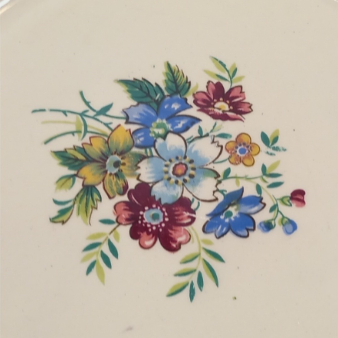 5 Assiette Lunéville fleurs peintes - Bon état - Photo 3