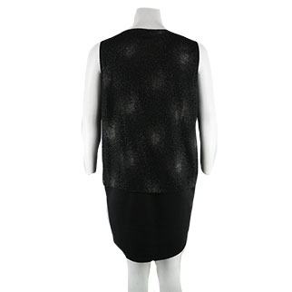 Robe noire imprimée dorée - Femme - Tissaia - Taille 54 - Photo 1
