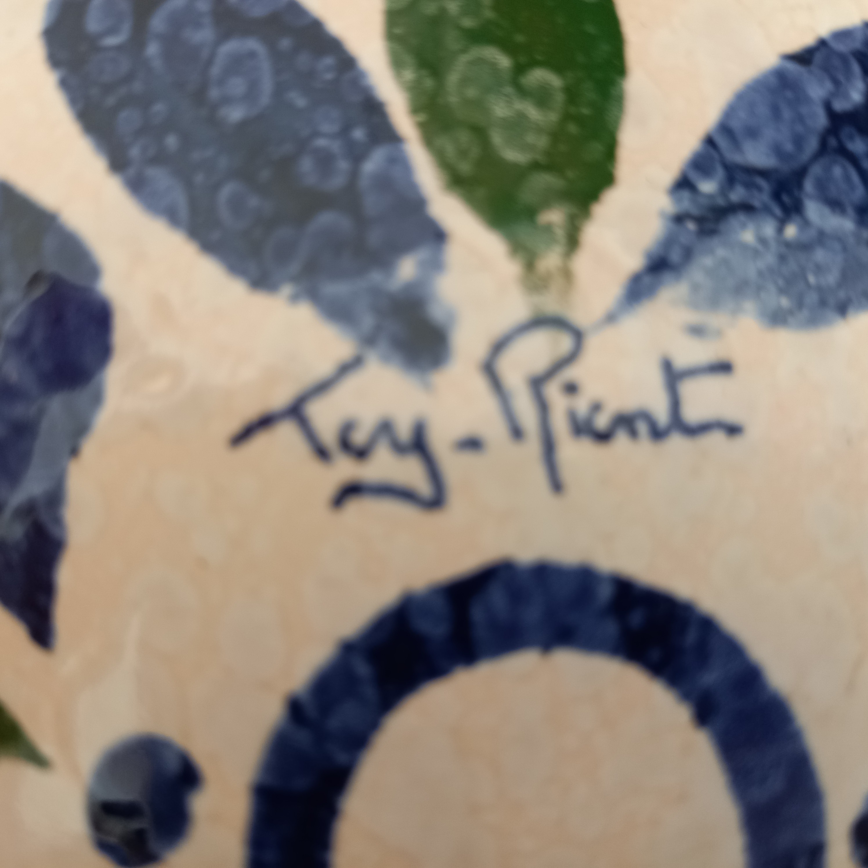 Deux assiettes en céramique signée Toy-Riont de Salins France - Bon état - Photo 8