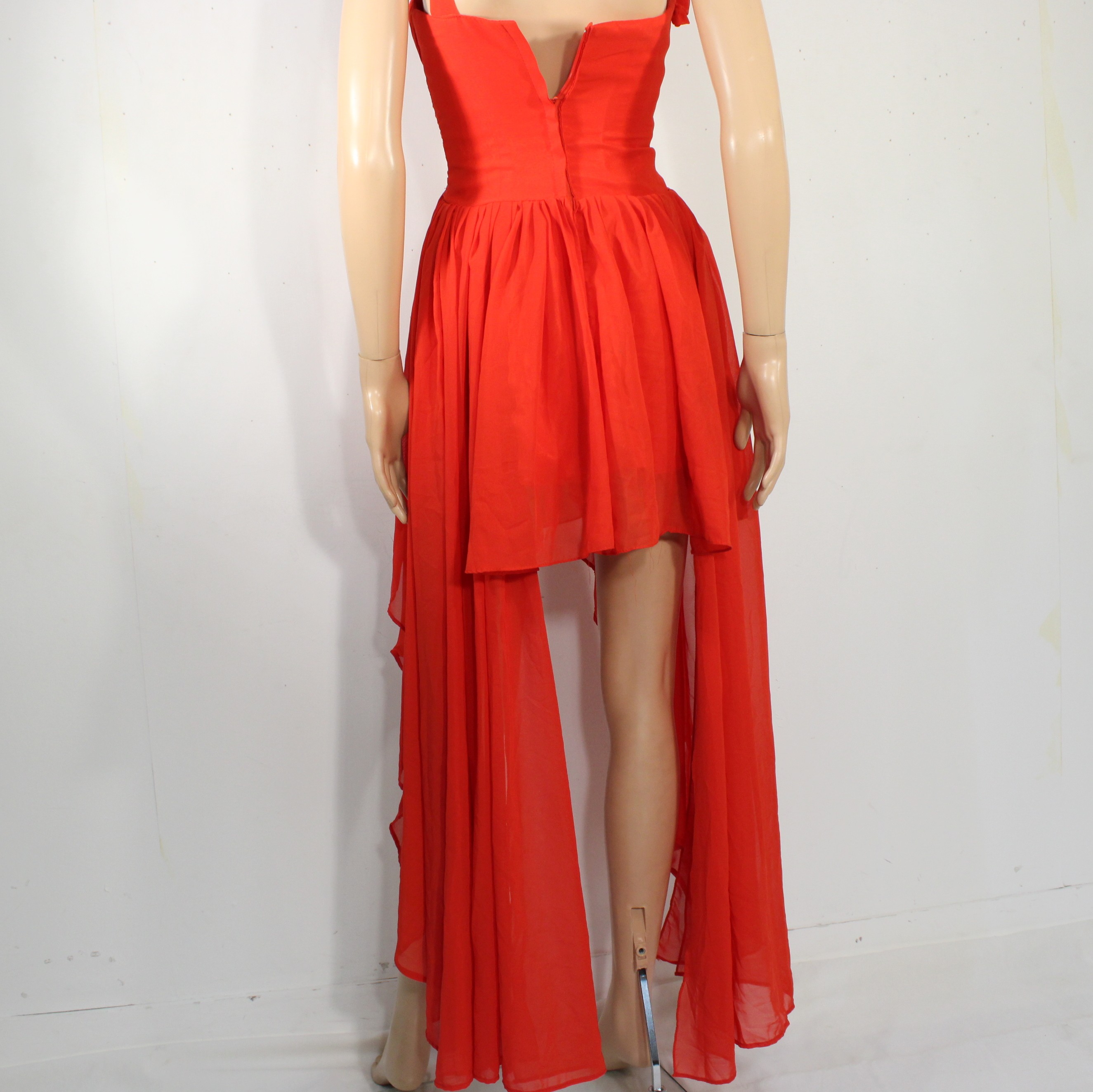 Robe Soirée & Sac à Main Rouge Taille Estimée 34 - Photo 2