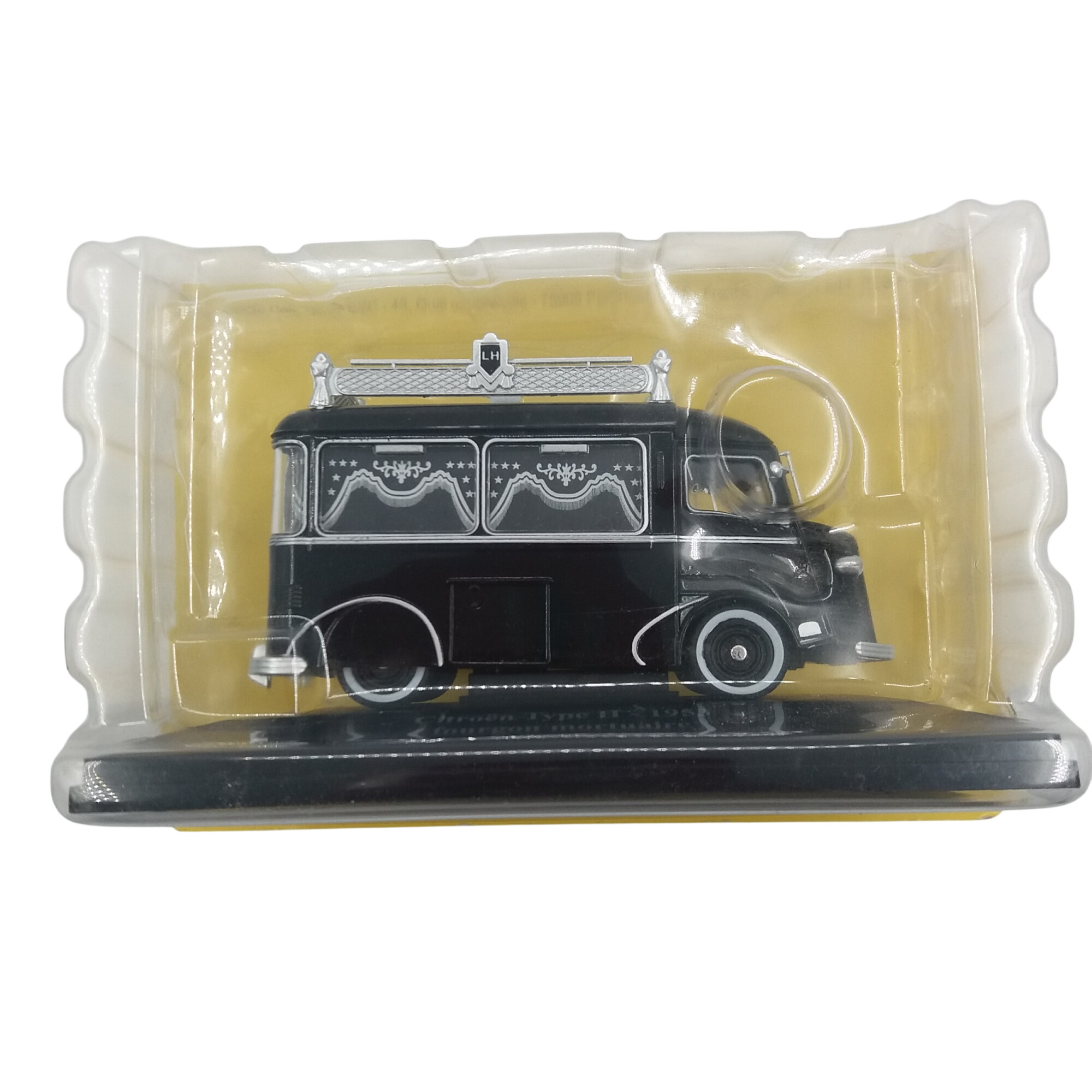 Acheter Voiture miniature. CITROËN TYPE H de 1953. Fourgon mortuaire noir. Métal. ELIGOR estampillé dessous. 1/43. Très bon état - 30,00 € Voiture miniature. CITROËN TYPE H de 1953. Fourgon mortuaire noir. Métal. ELIGOR estampillé dessous. 1/43. Très bon état - reconditionné disponible sur Label Emmaüs