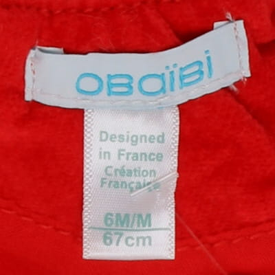 Robe rouge en velours côtelé - Bébé - Obaïbi - Taille 6 mois - Photo 3