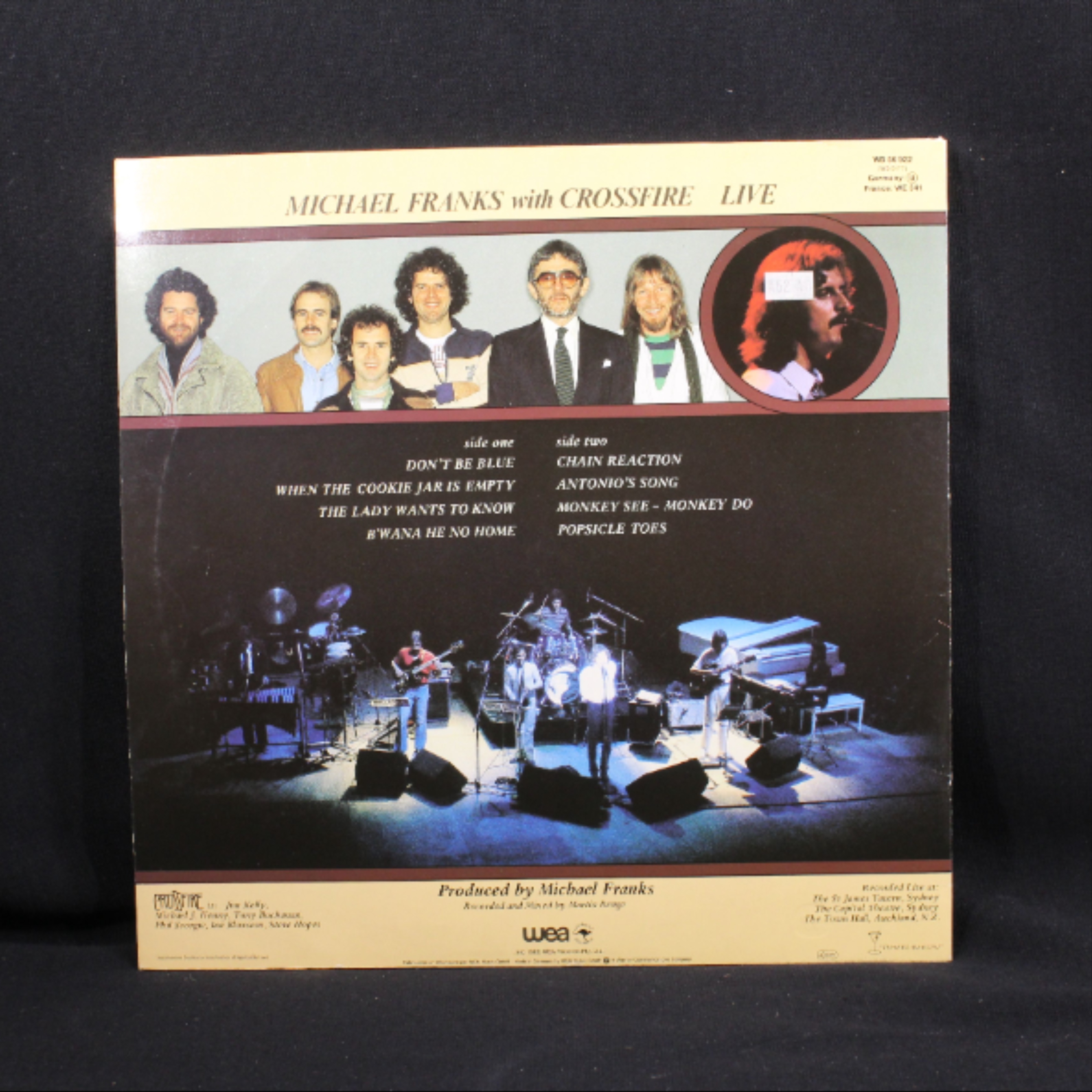 Voir photo 2 de Vinyle 33T Michael Franks With Crossfire / Live - Warner Bros. Records 1981 Vinyle 33T Michael Franks With Crossfire / Live - Warner Bros. Records 1981 Bon état - Vue 2 -