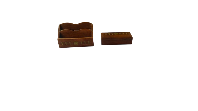 Lot porte courrier et coffret en bois Naf Naf - Photo 0