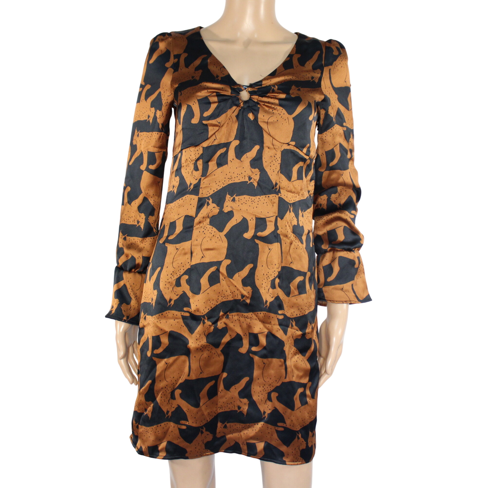 Robe Promod Fauve et Noir Taille 36 - promod - Modalova