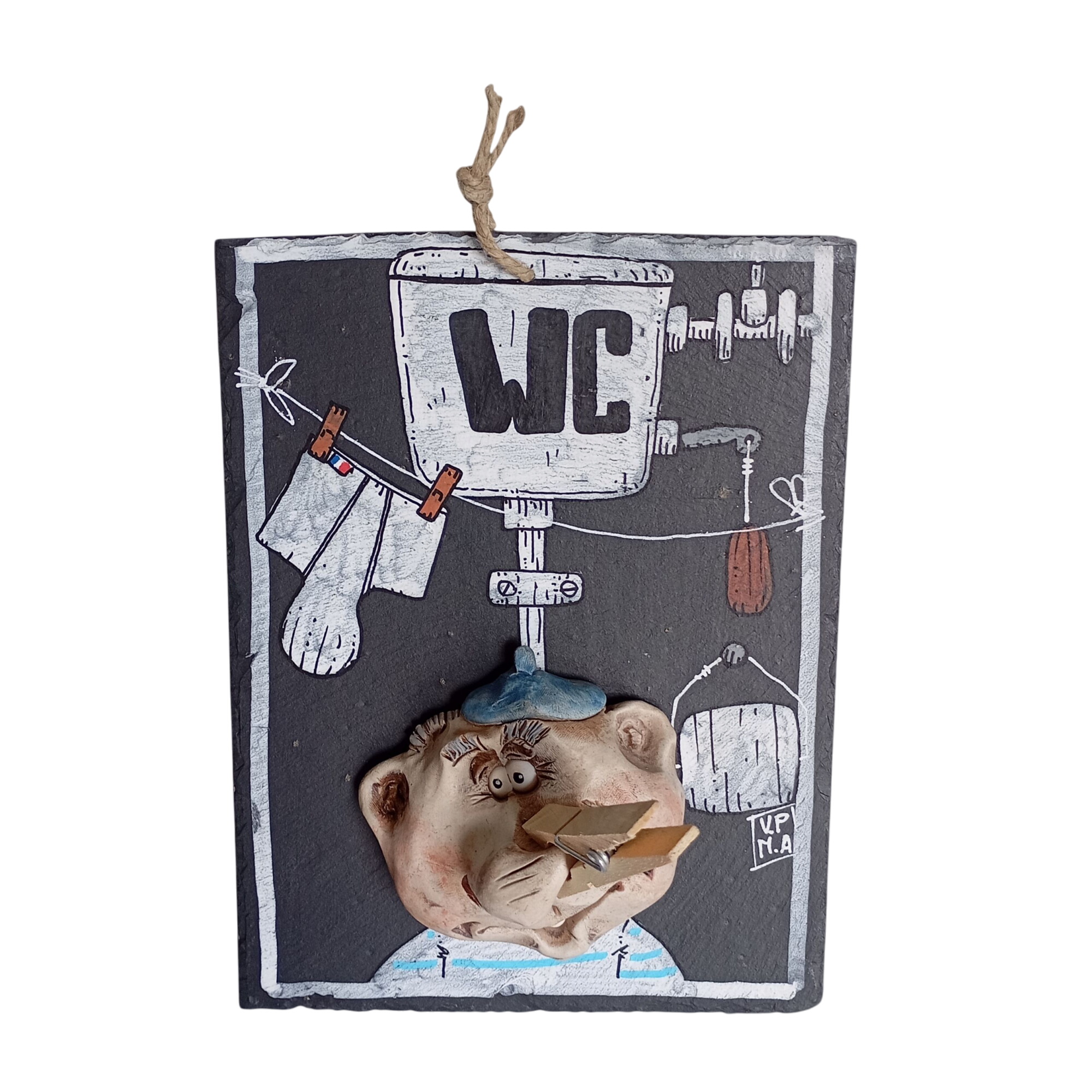 Cadre humoristique pour les toilettes - Photo 0
