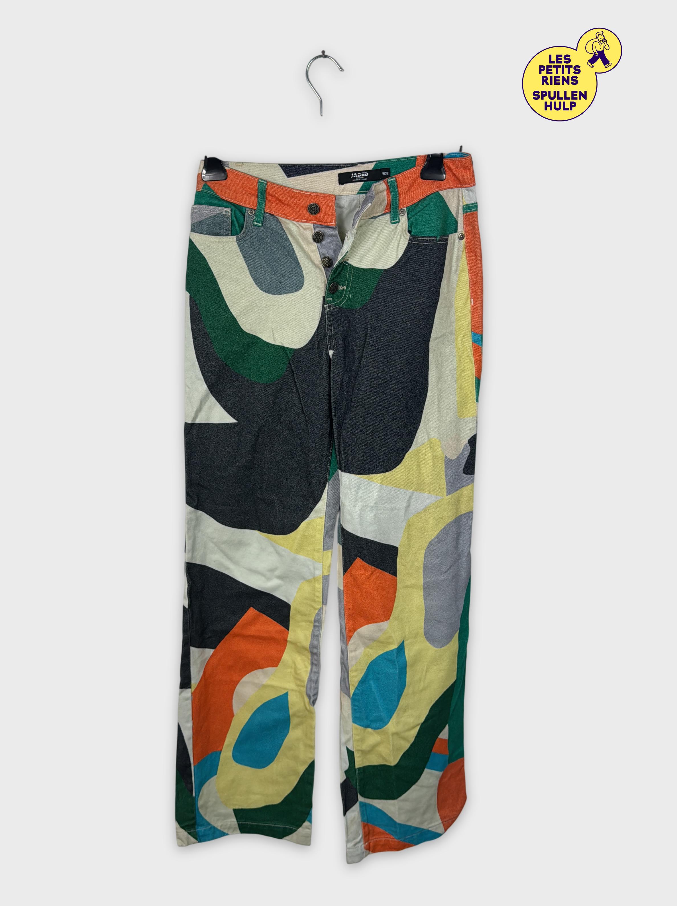 Pantalon imprimé multicolore Jaded london XS W28 💛  -  reconditionné disponible sur Label Emmaüs