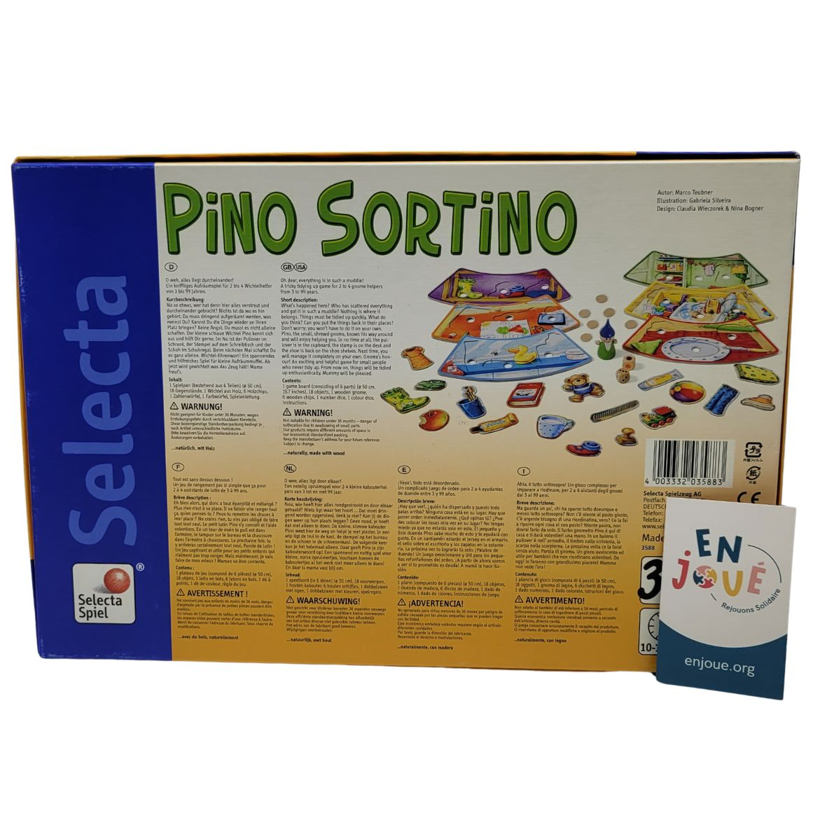 Voir photo 4 de Jeu de société - Pino Sortino - Sélecta - Dès 3 ans. Jeu de société - Pino Sortino - Sélecta - Dès 3 ans. - Vue 4 -