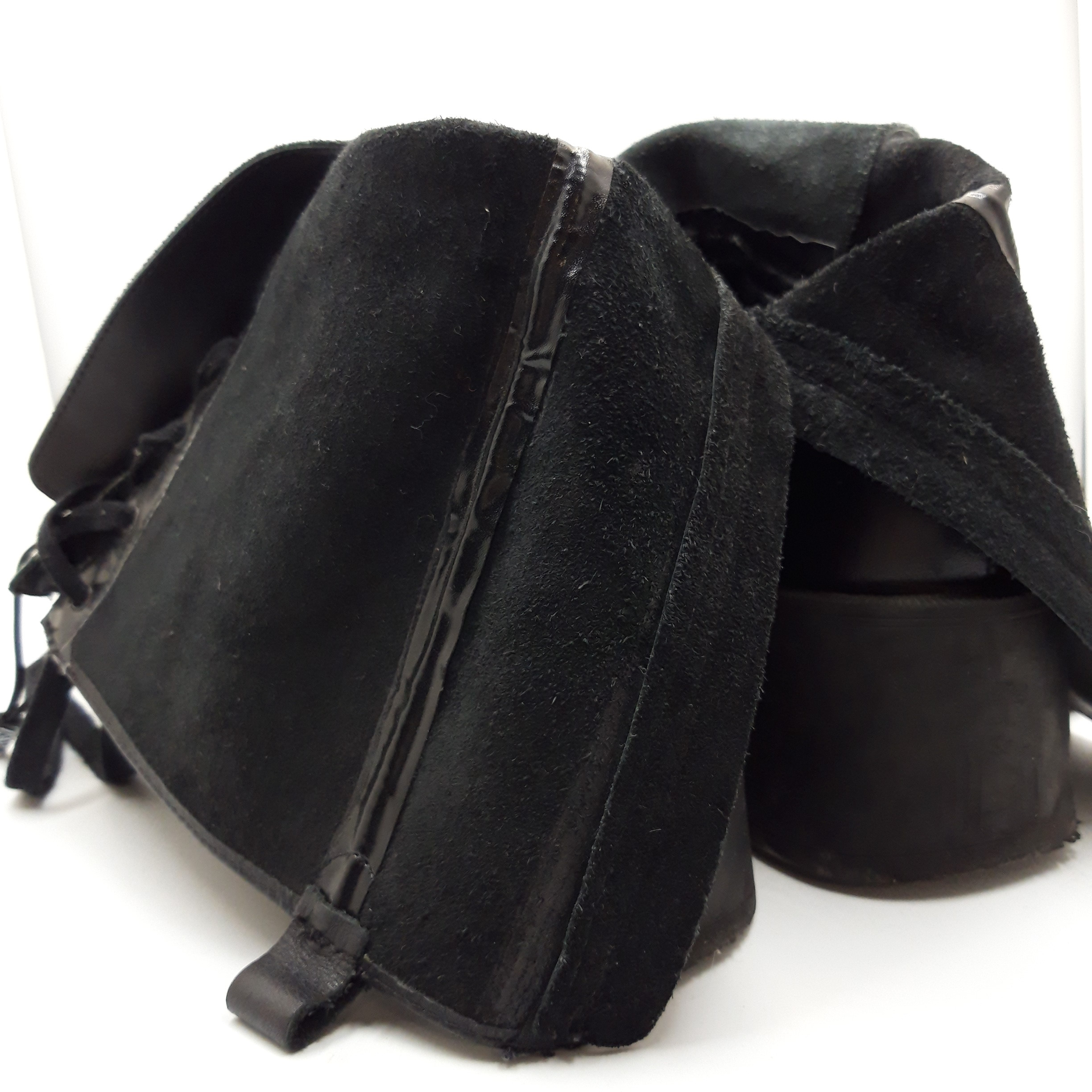 Bottines à lacet en cuir noir pour femme Zara, pointure 41 - Photo 6