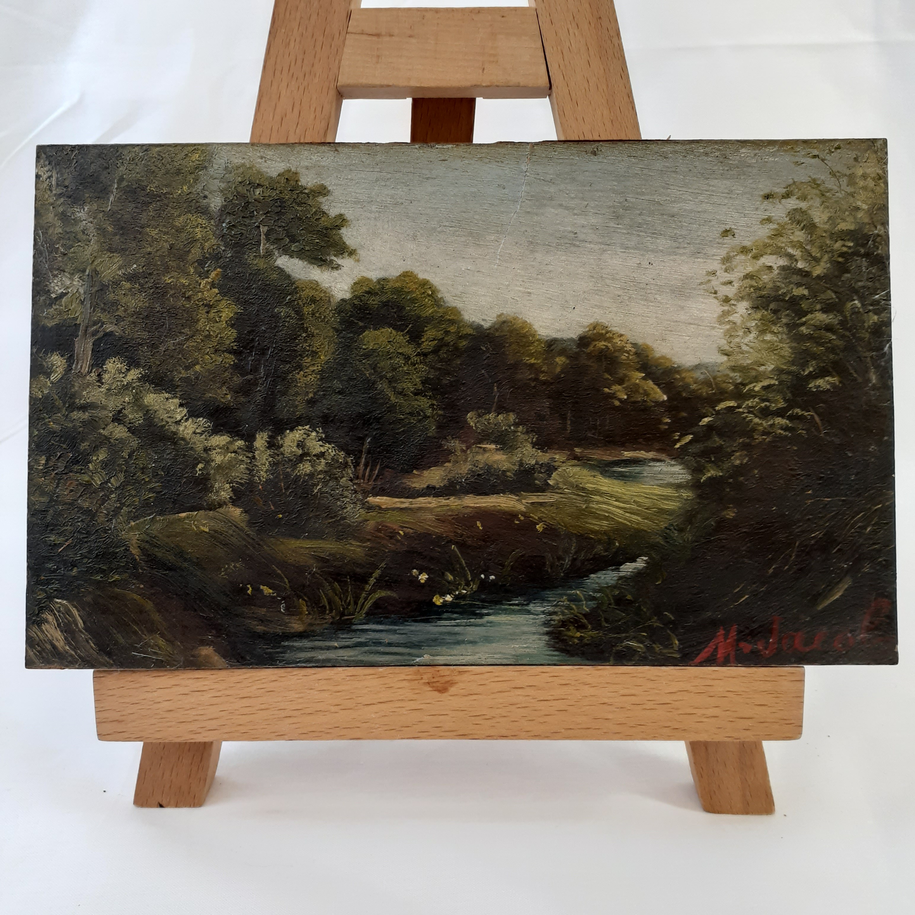 Voir photo 8 de Peinture sur panneau de particules M.Jacobs Peinture sur panneau de particules M.Jacobs Bon état - Vue 8 -