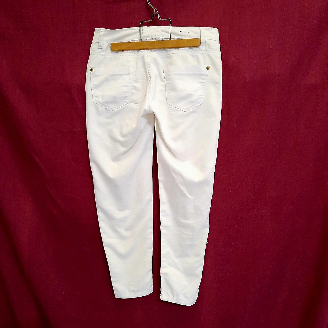 Pantalon blanc casual jean's cigarette YES YES - T 38 Très bon état - Vue 2 - 