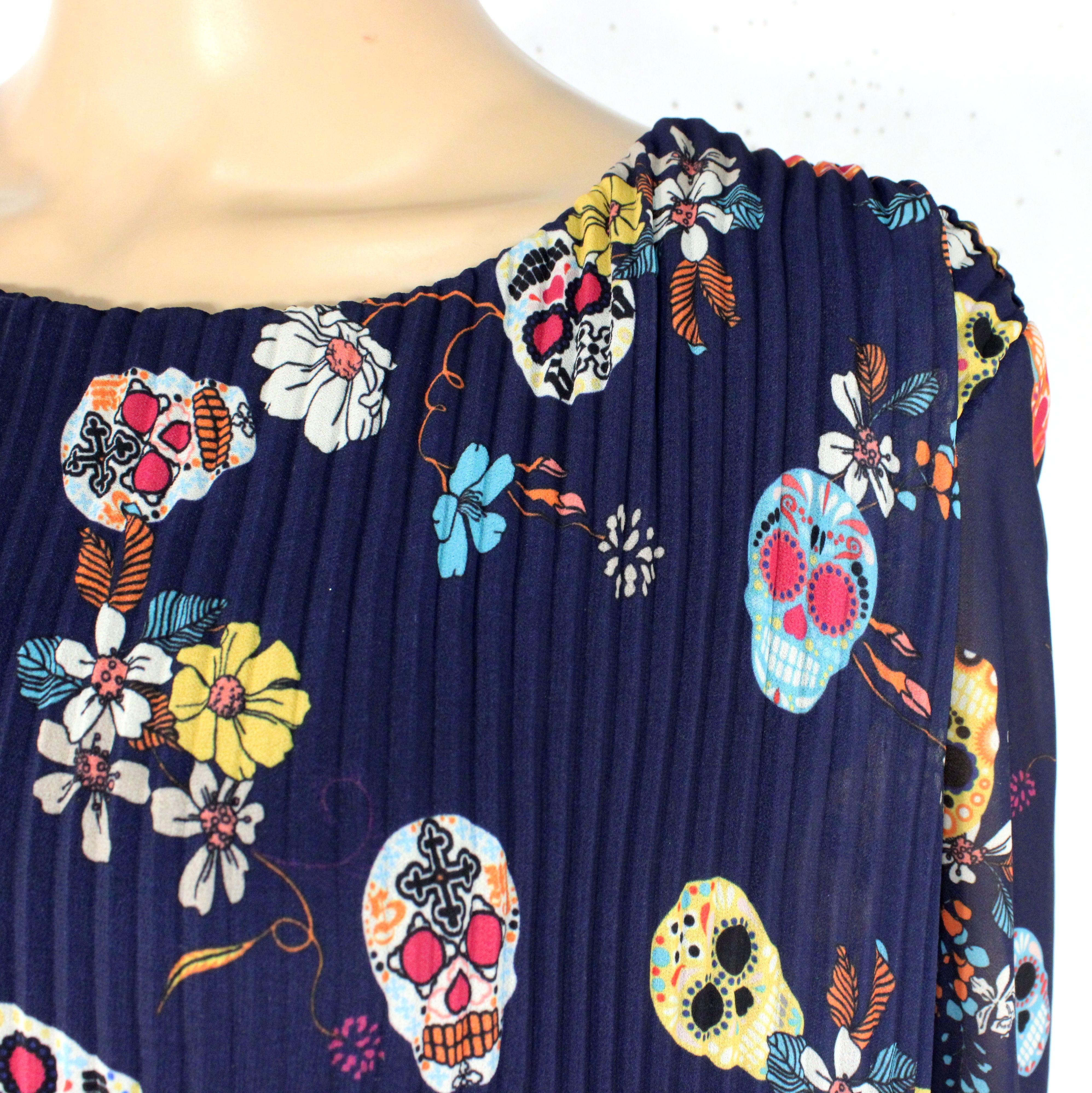 T-Shirt Femme Bleu Marine A Motifs Estimée Taille Unique - Photo 3