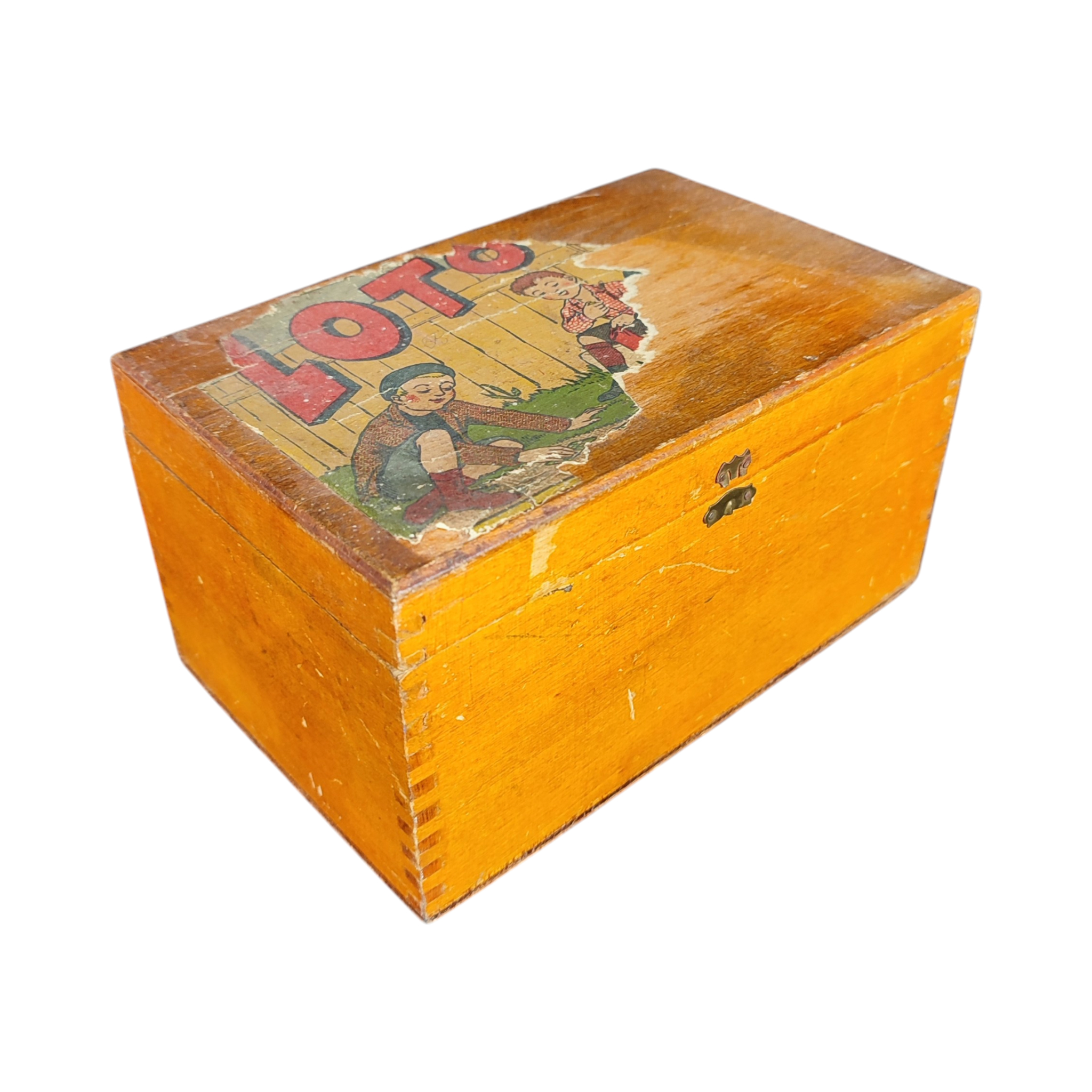 Ancien jeu de loto en bois (complet) - années 1950-1960 État correct - Vue 3 - 