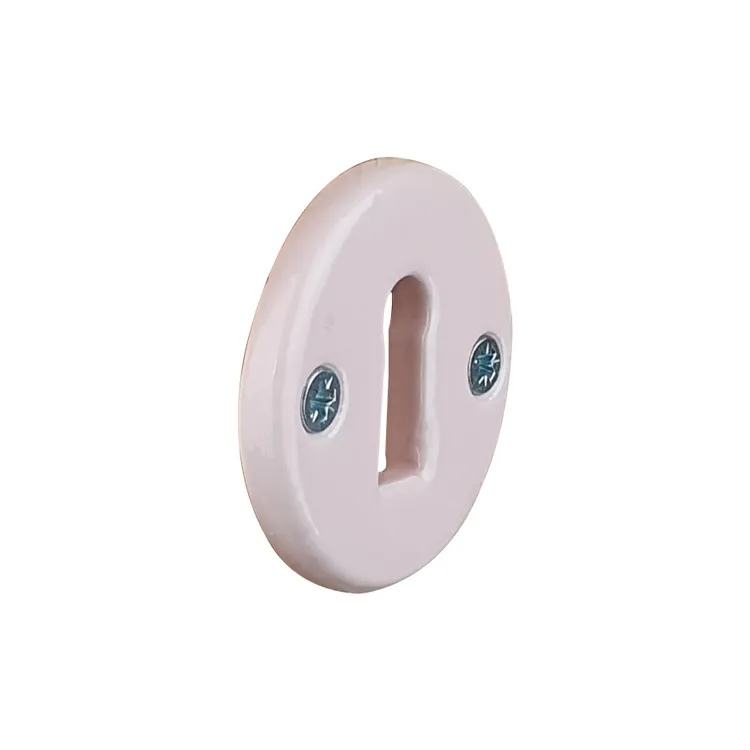 2 rosaces ALPERTEC trou de clé Lizon,porcelaine rose C3 - Photo 1