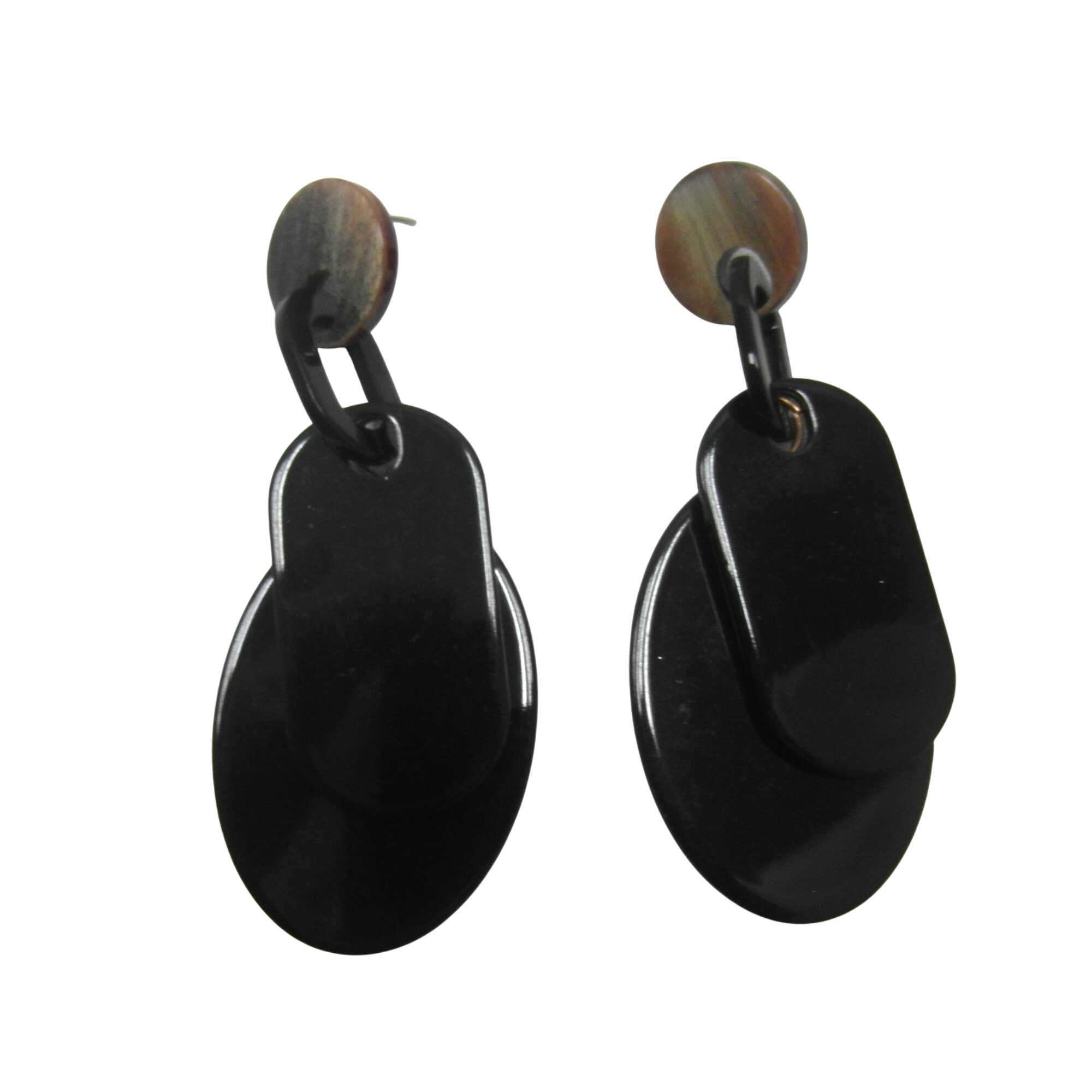 Boucles d'oreilles noirs - Label Emmaus - Modalova