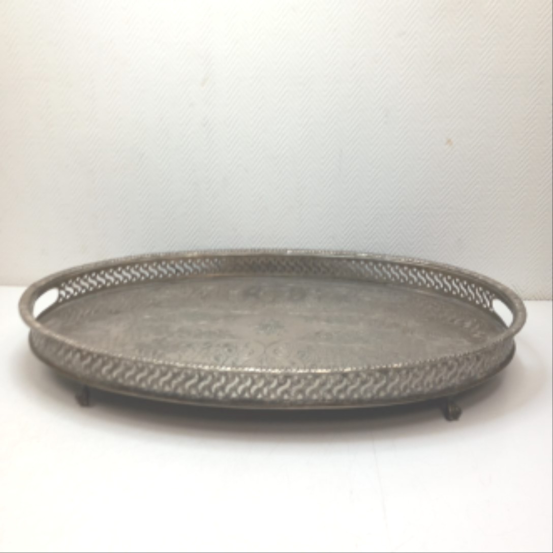 ANCIEN PLATEAU DE SERVICE ARGENTE GOMBAULT