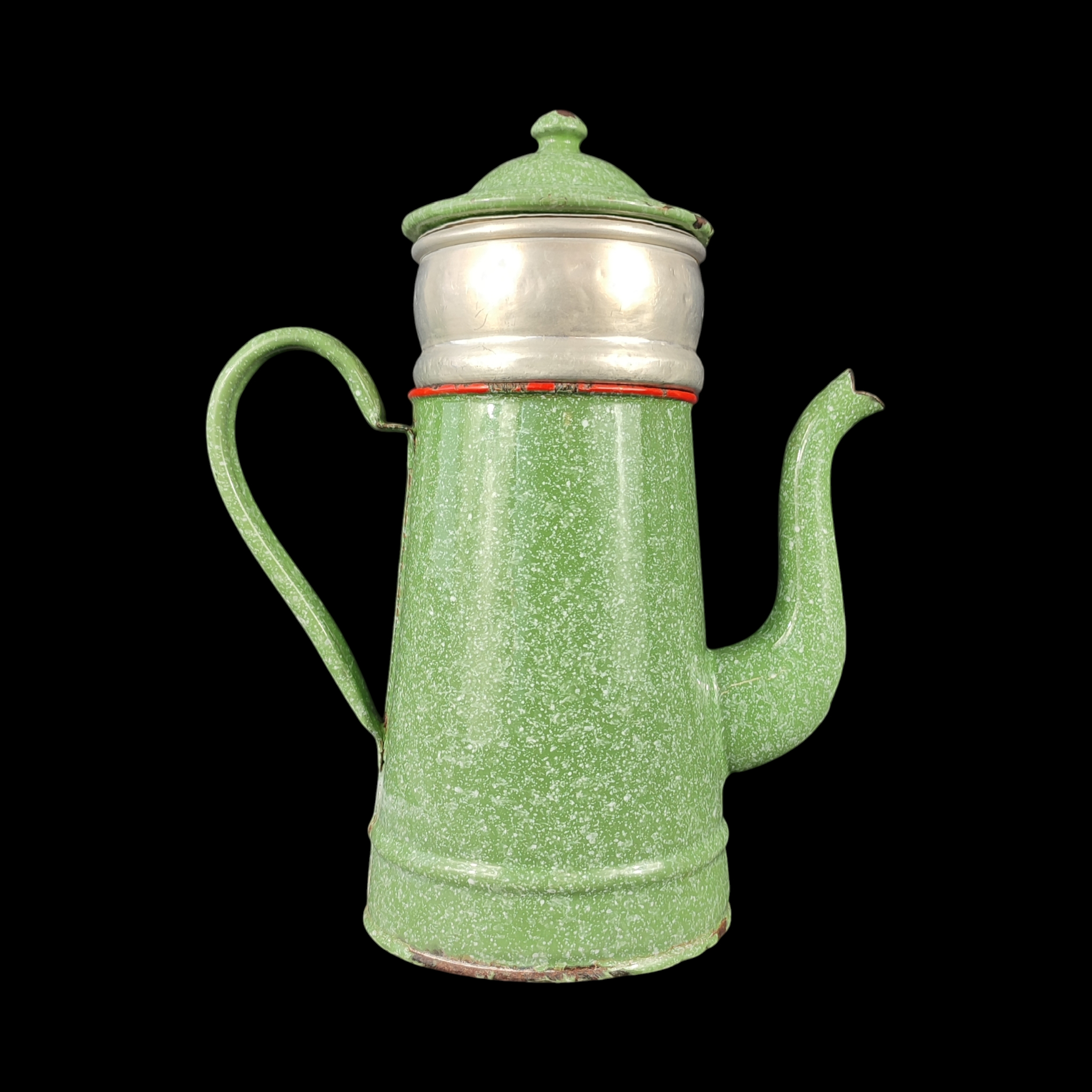 Très ancienne cafetière en tôle émaillée - pour la décoration!  - Vue 2 - 