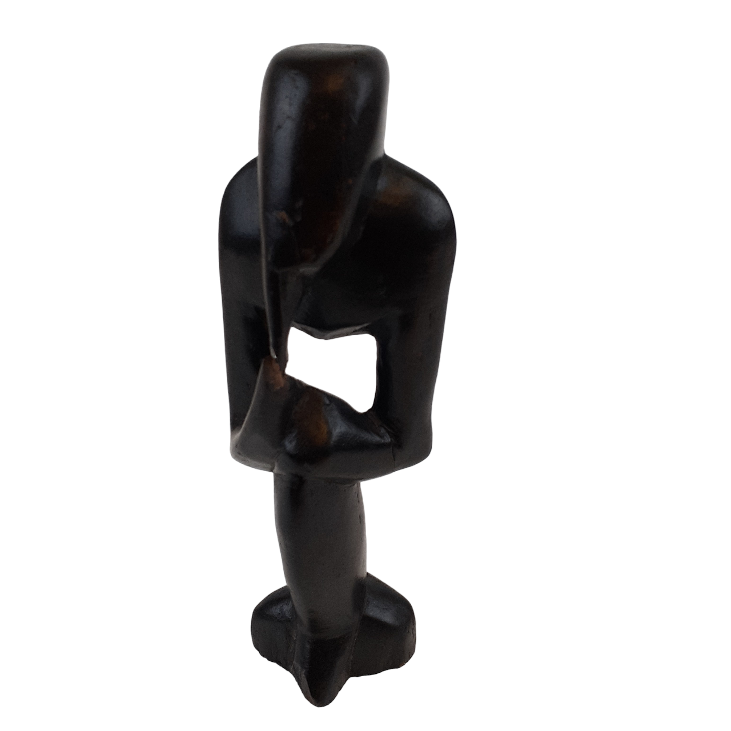 Statue en bois - Le Penseur - Photo 0
