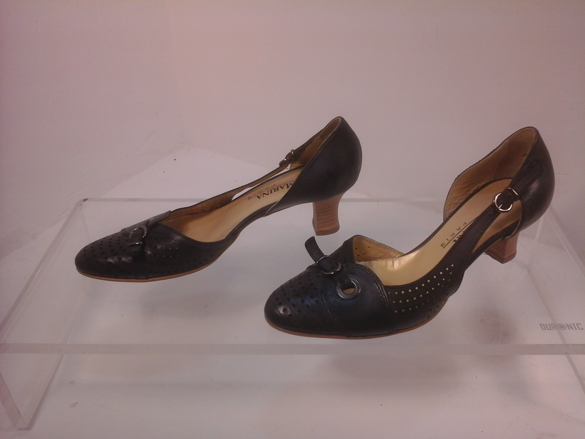 Escarpins San Marina en cuir noir - Photo 1