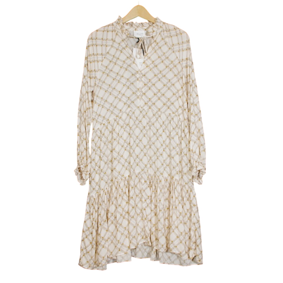 Minimalisme Chic : Robe Crme de pche Quadrille Second Female T.S  Neuve  - Label Emmaus - Modalova