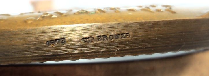 Ancienne et rare - Pièce de Monnaie/Médaille Bronze doré Poinçonné corne d'abondance - 1973 Bon état - Vue 3 - 