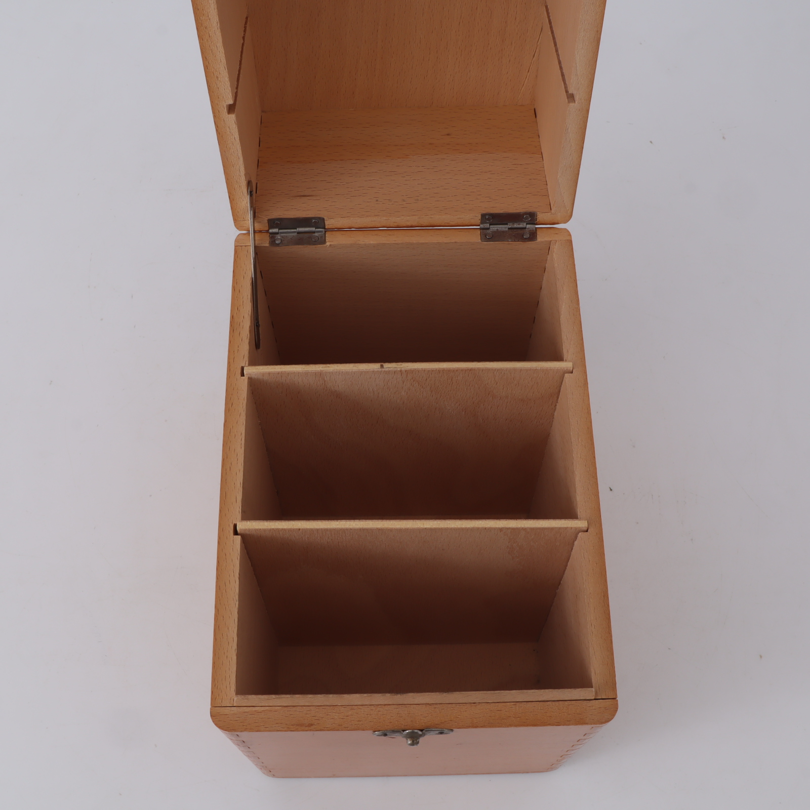 Boîte à fiche de 3 compartiments en bois - Photo 2
