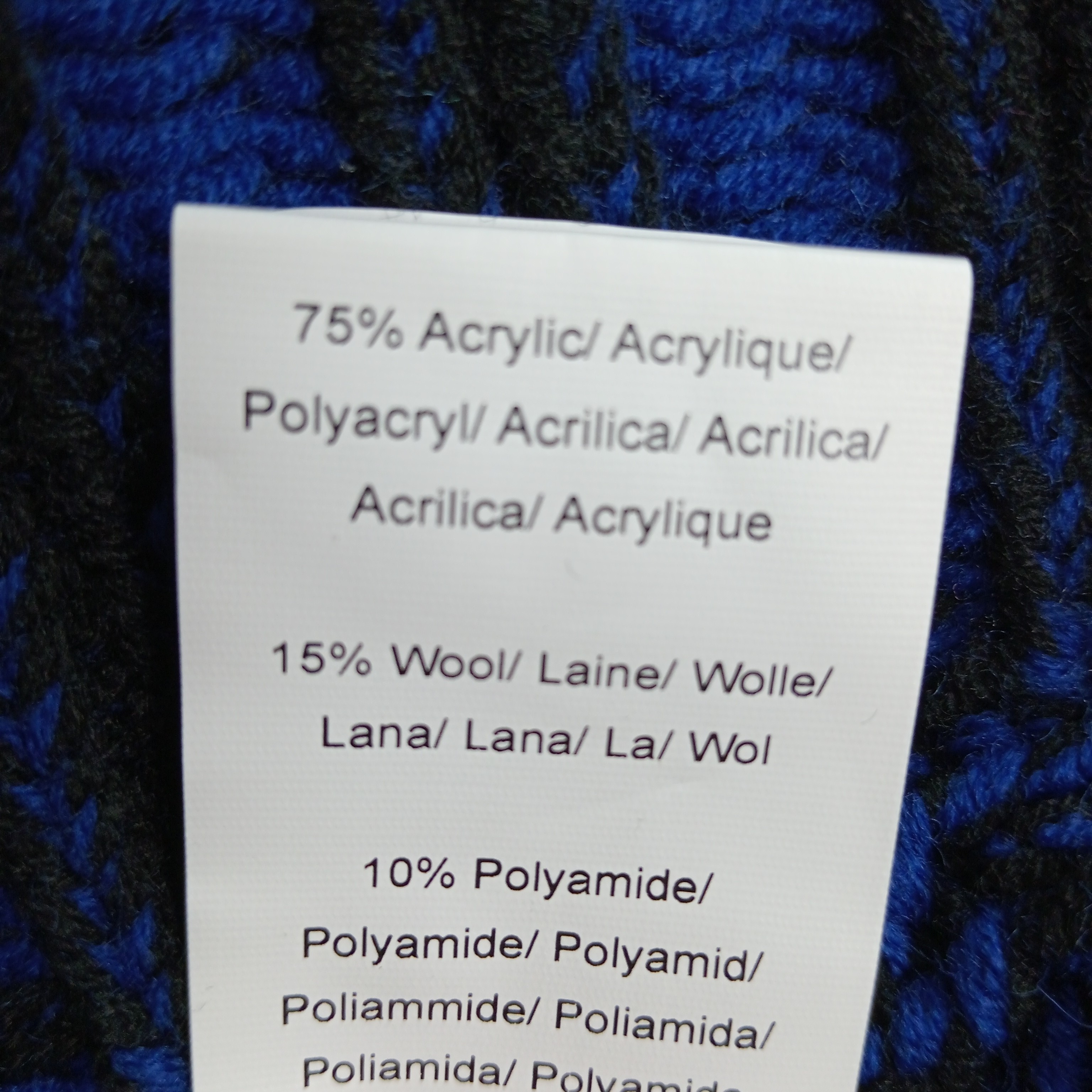 Pull homme de la marque Kaporal col camionneur à manches longues couleur noir et bleu taille L (42) - Comme neuf - Photo 6