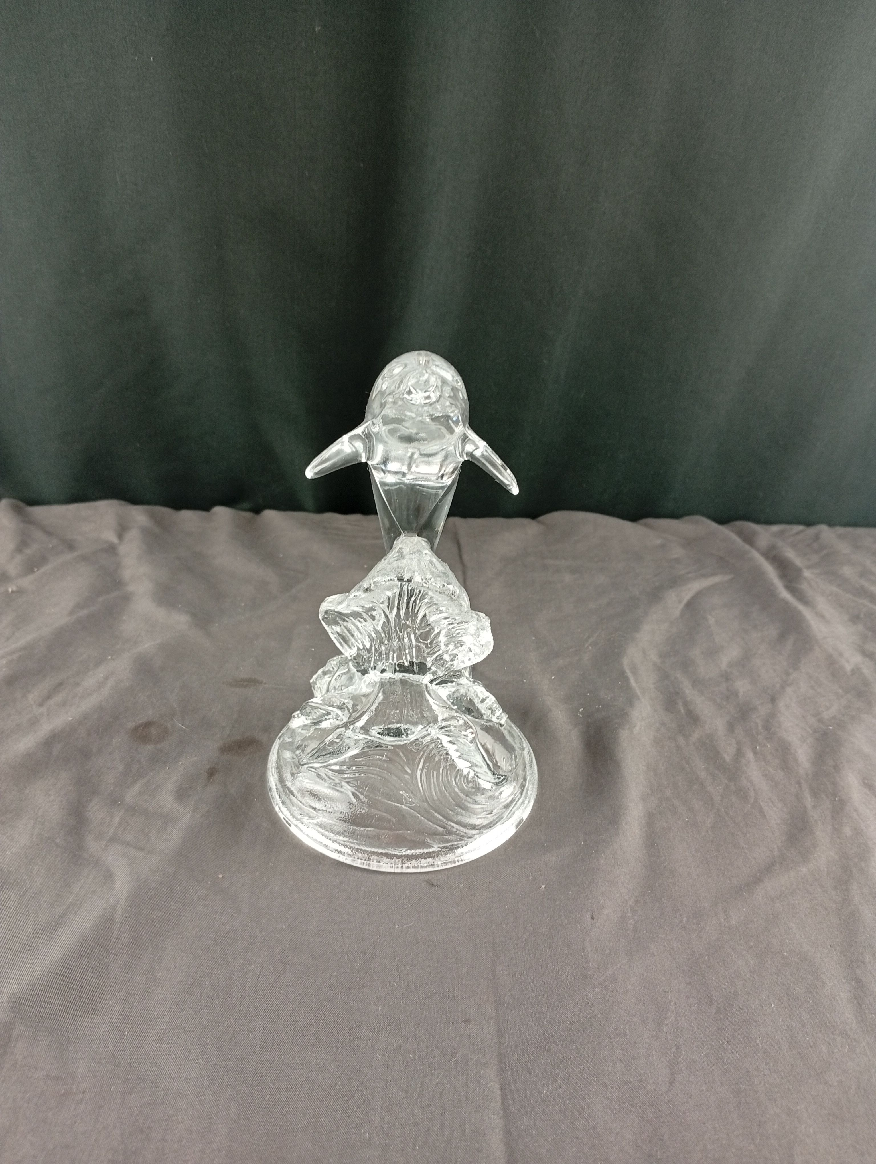 Joli figurine dauphin de marque cristal d'Arques en cristal - Photo 3