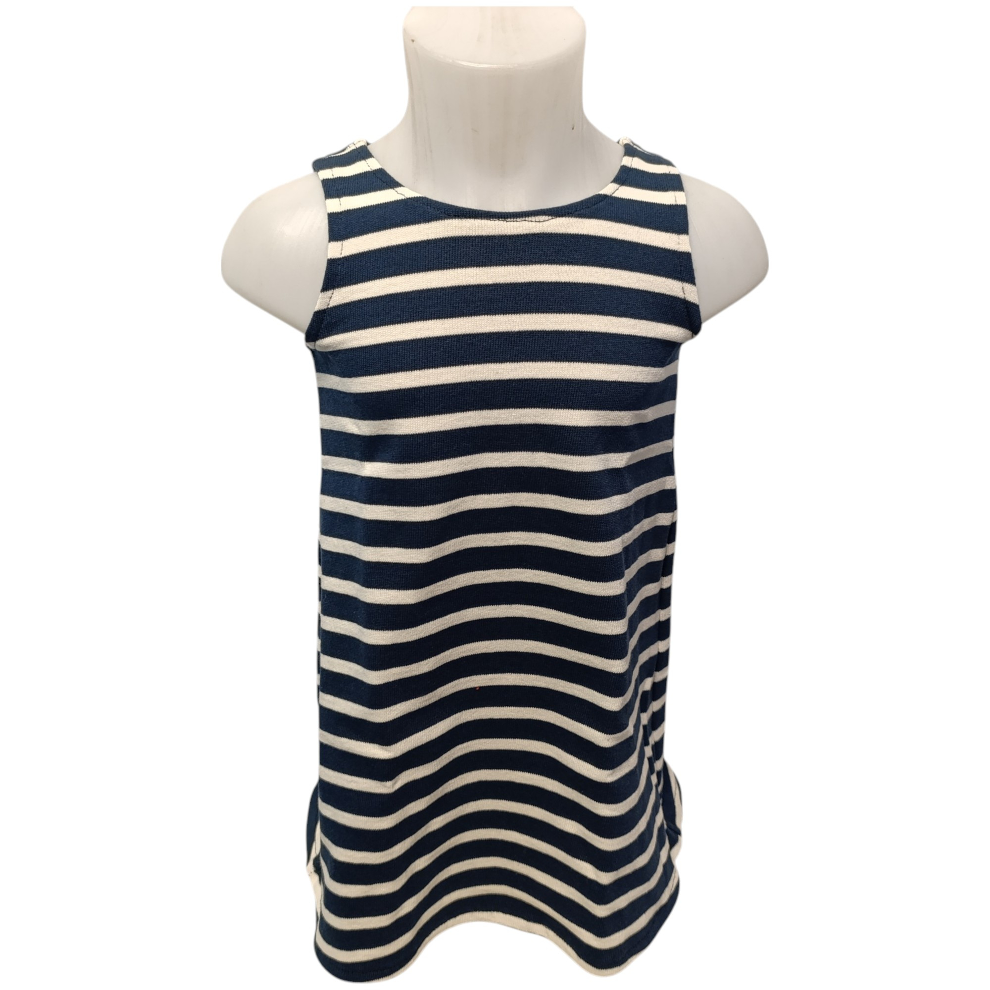 Robe bleu pour enfants (taille 2ans ), fabriqué dans notre atelier Acsomur, à partir de tissu recyclé - Photo 2