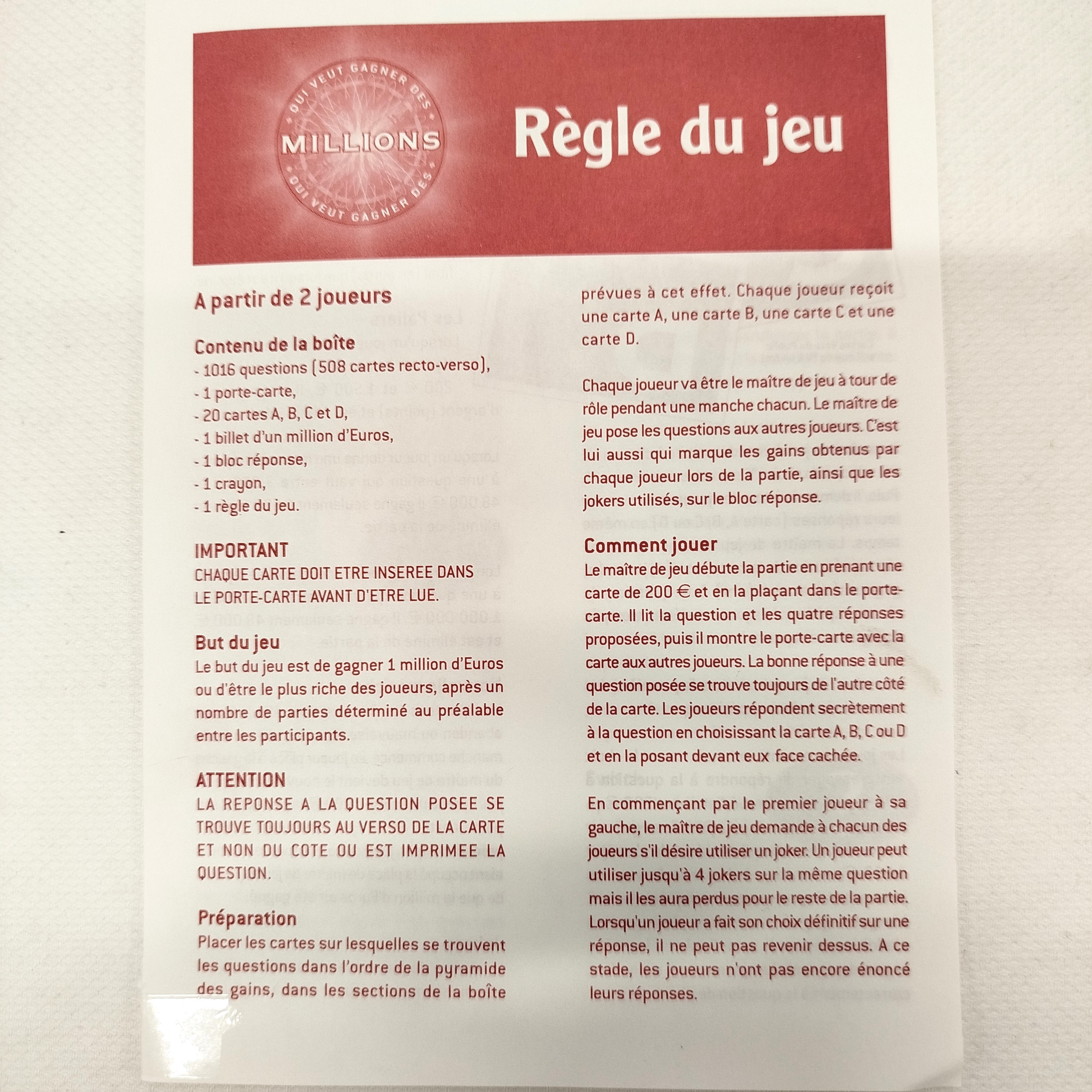 Qui veut gagner des millions - Edition Famille 2 à 5 joueurs ou en équipe - Lansay - Bon état - Photo 5