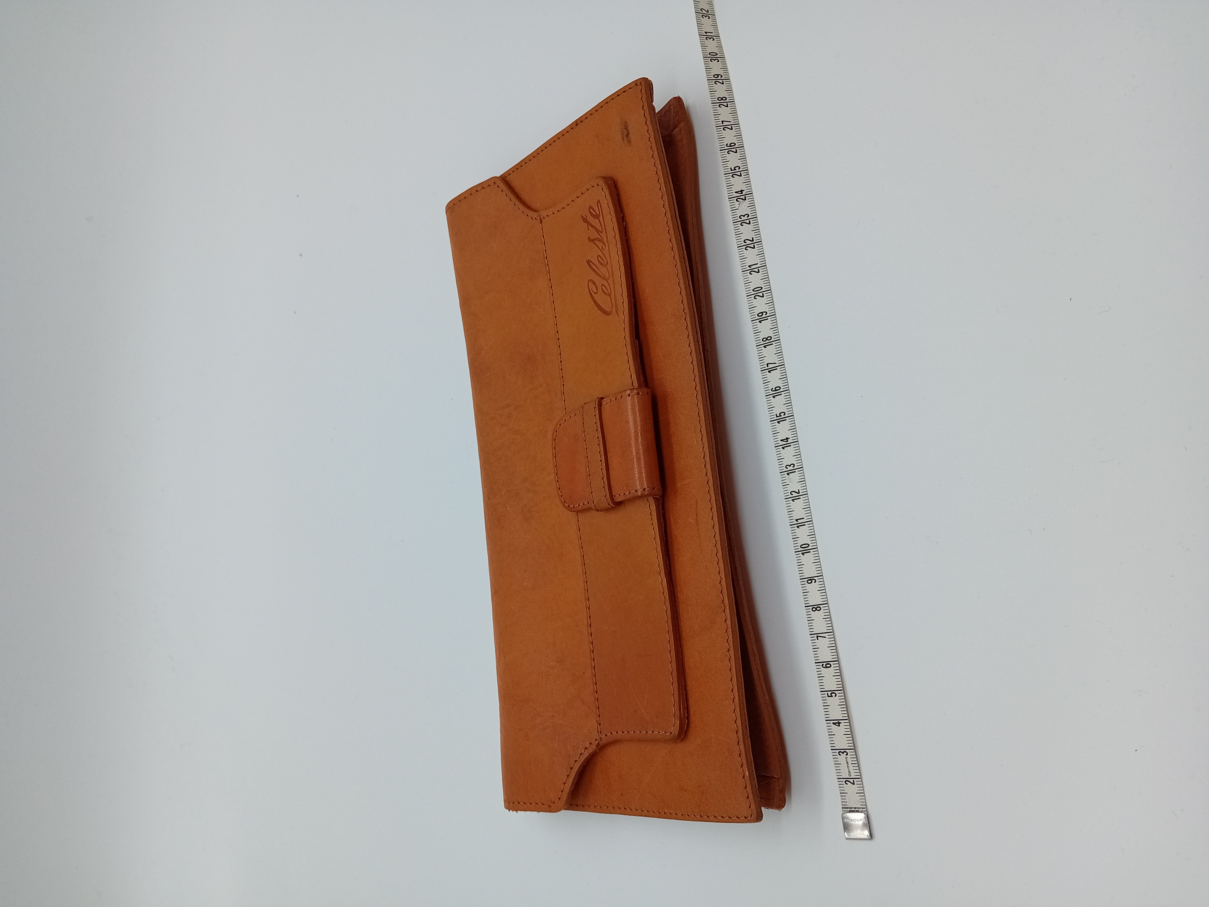 Pochette Portefeuille Celeste En Cuir Camel Taille Unique (T4242) Bon état - Vue 5 - 