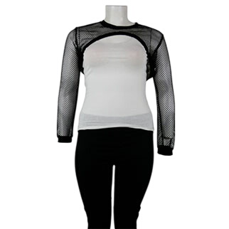 Crop top noir  dentelle transparente - taille XL - dazy - Modalova