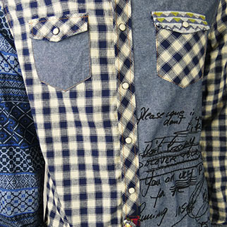 Chemise bleue et beige à carreaux - Homme - Desigual - taille M - Bon état - Photo 4