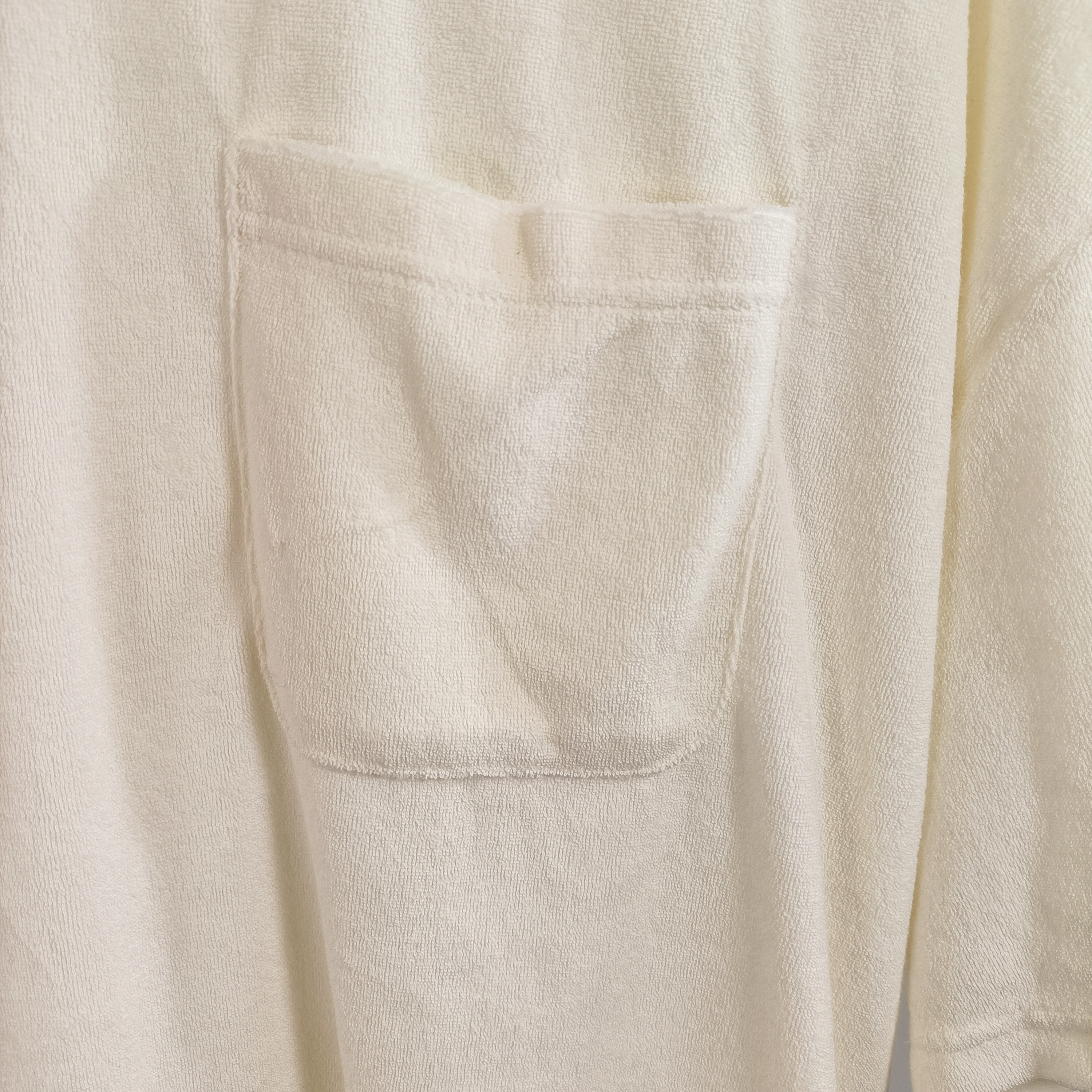 T-shirt écru col rond poche poitrine Éponge Kiabi coupe droite taille M coton polyester M - Photo 4