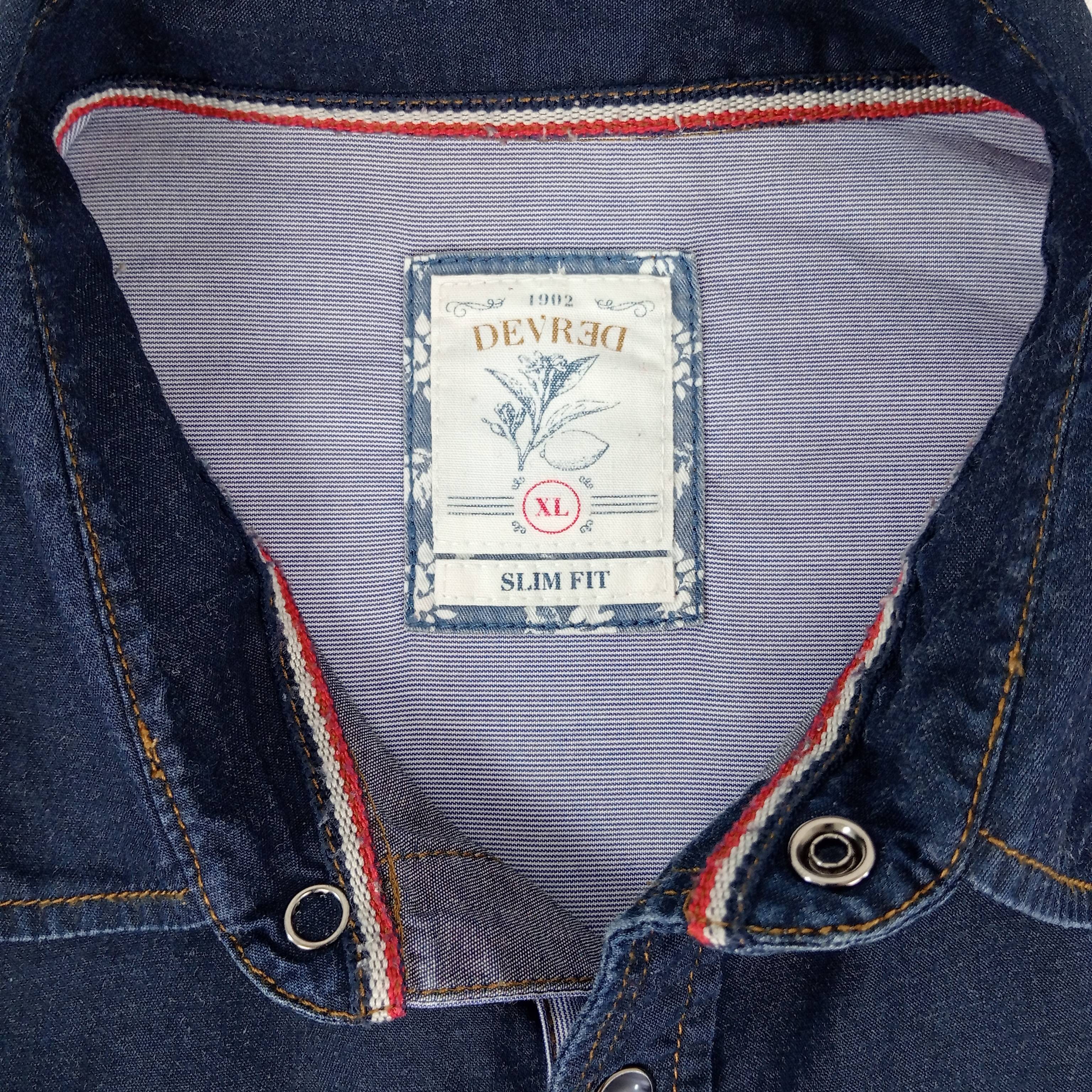 Chemise homme de la marque Devred col classique manches courtes de couleur bleu marine taille XL (44) - Photo 4