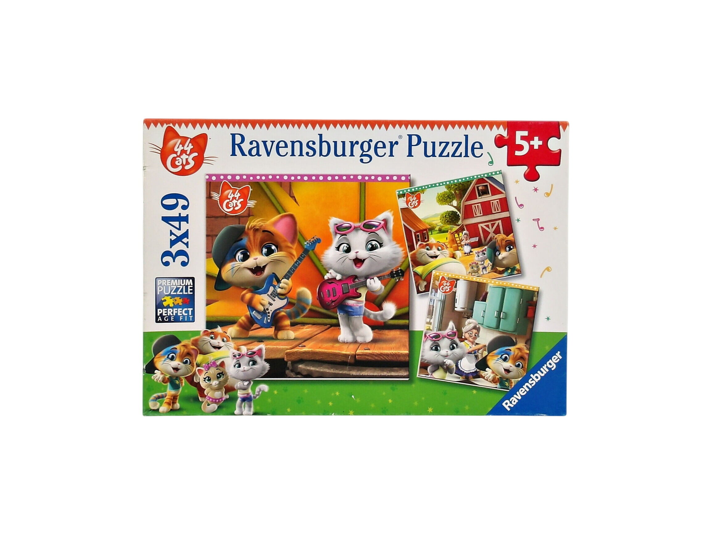Puzzle - Bienvenue chez les 44 chats - 3x49 pièces- Édition 2019 Très bon état -  reconditionné disponible sur Label Emmaüs