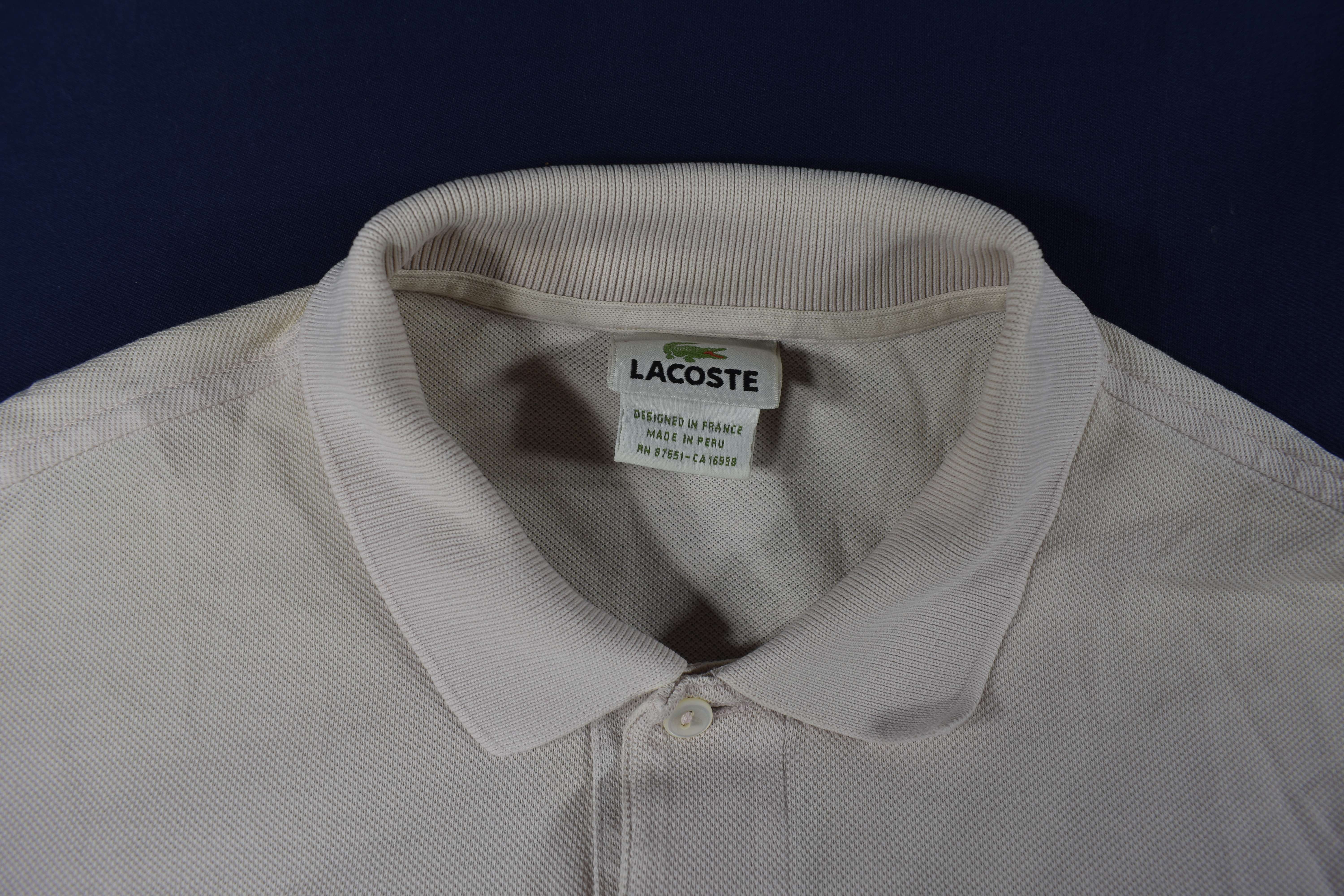 Chemisette Lacoste couleur beige clair, taille 3  - Vue 4 - 