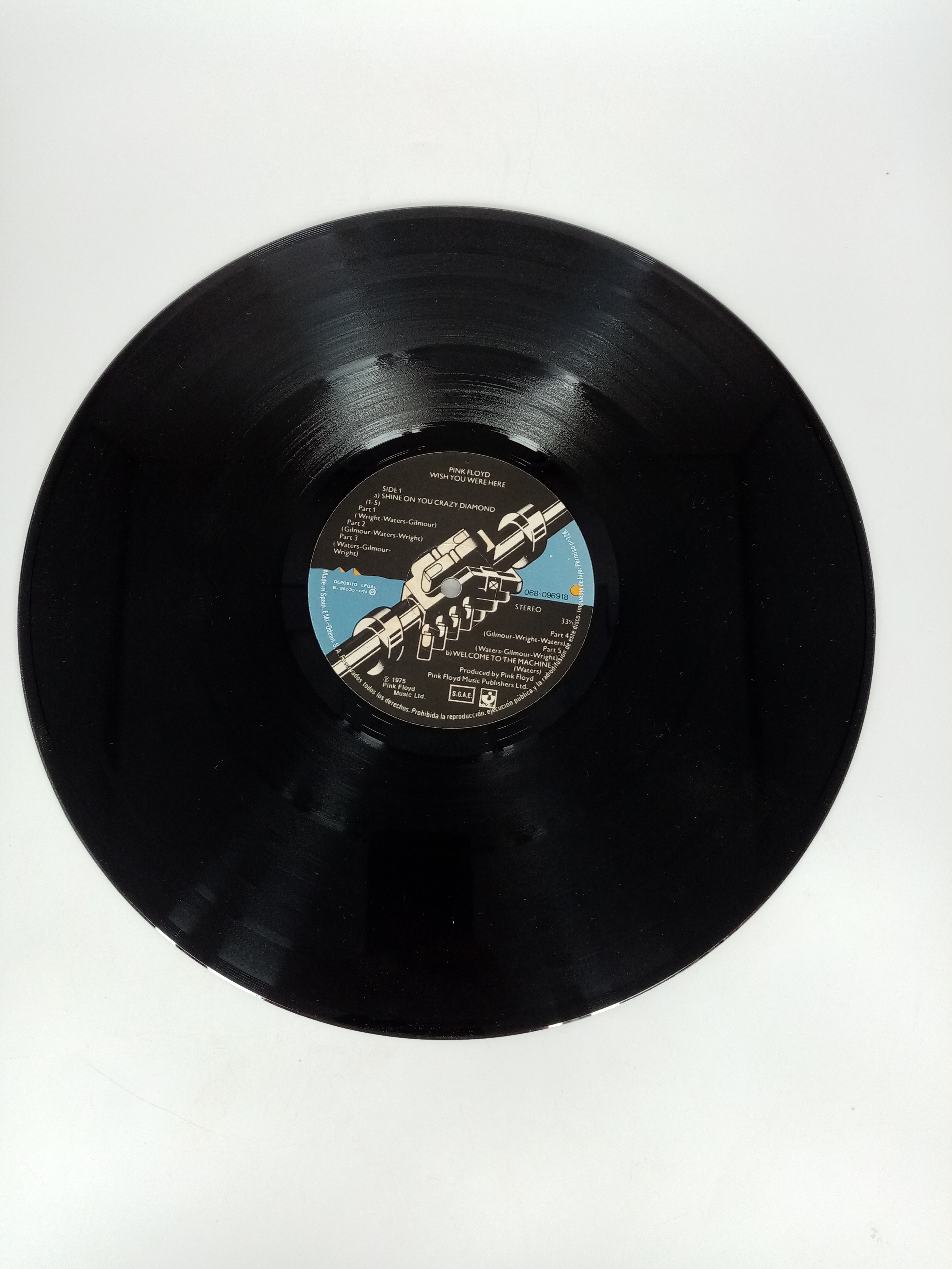 Album vinyle de Pink Floyd "Wish you Where Here" de 1975 État correct - Vue 4 - 