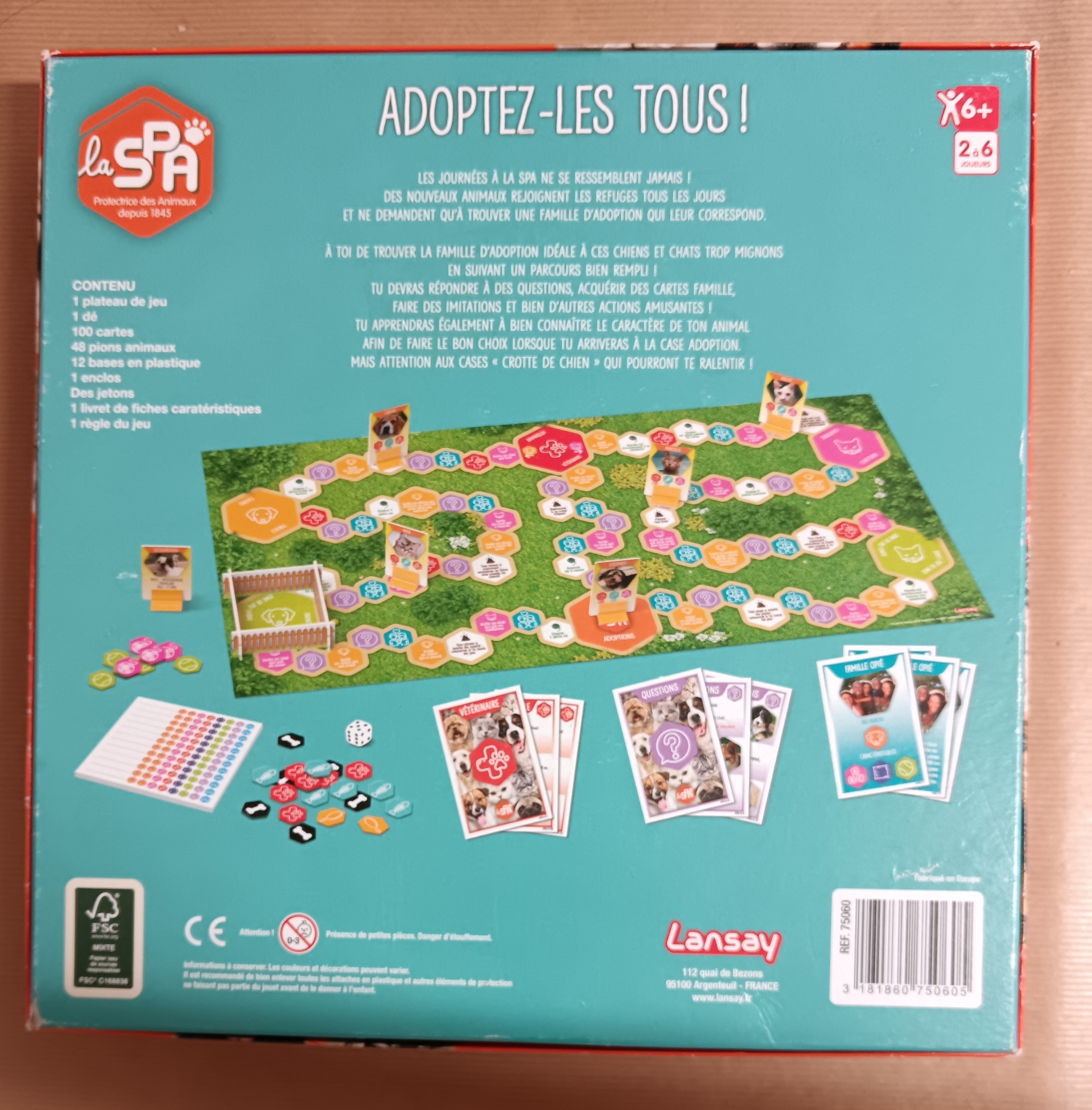 Jeu de société la SPA Adoptez les tous ! marque Lansay Très bon état - Vue 3 - 