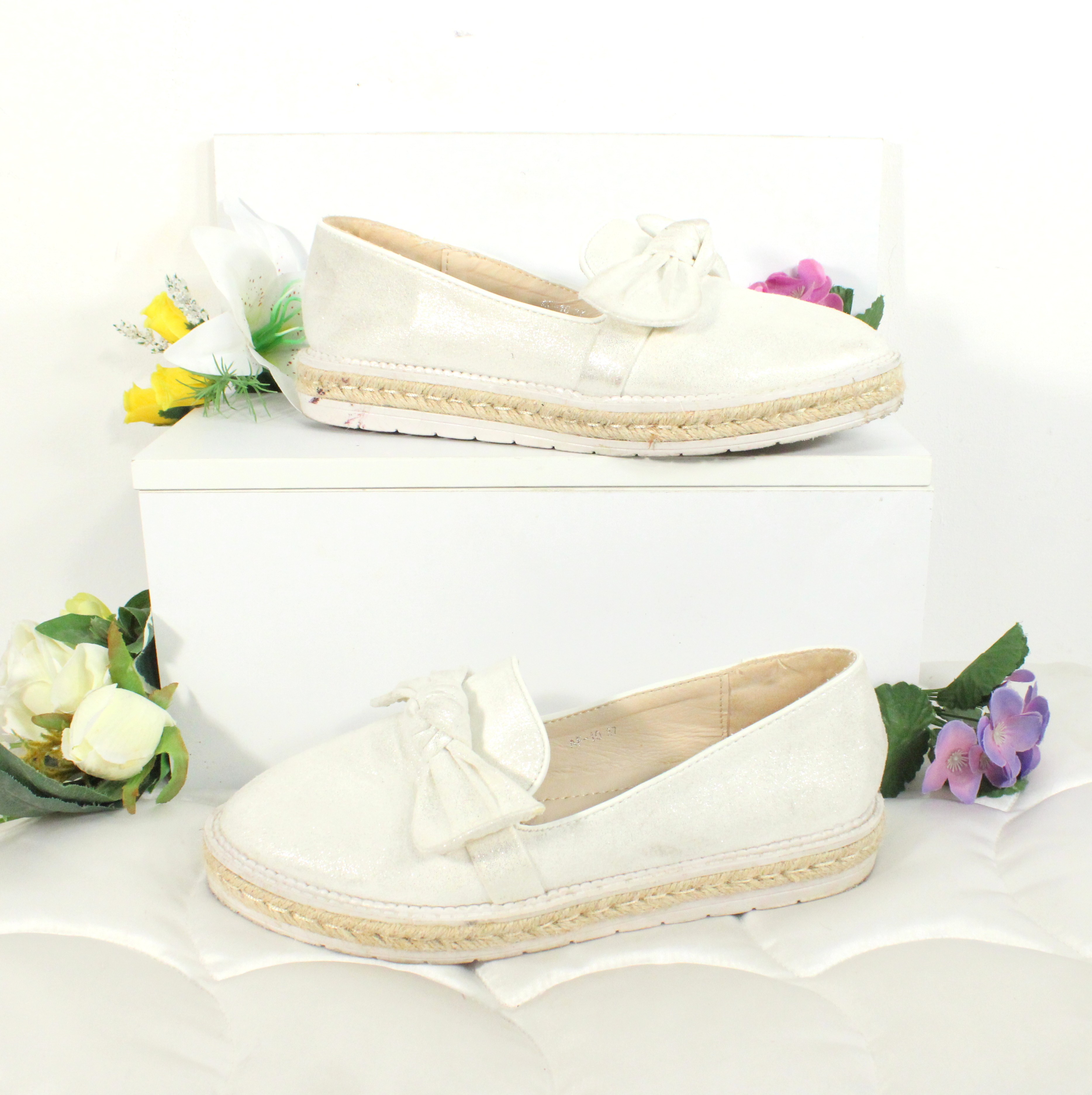 Espadrilles Femme Ecru Argenté NIO NIO Pointure 37 - Photo 0