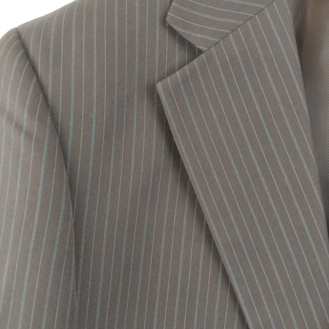 Adriano Jacometti - veste taupe à rayures en polyester - Taille 46/48 ( estimée) - Photo 1