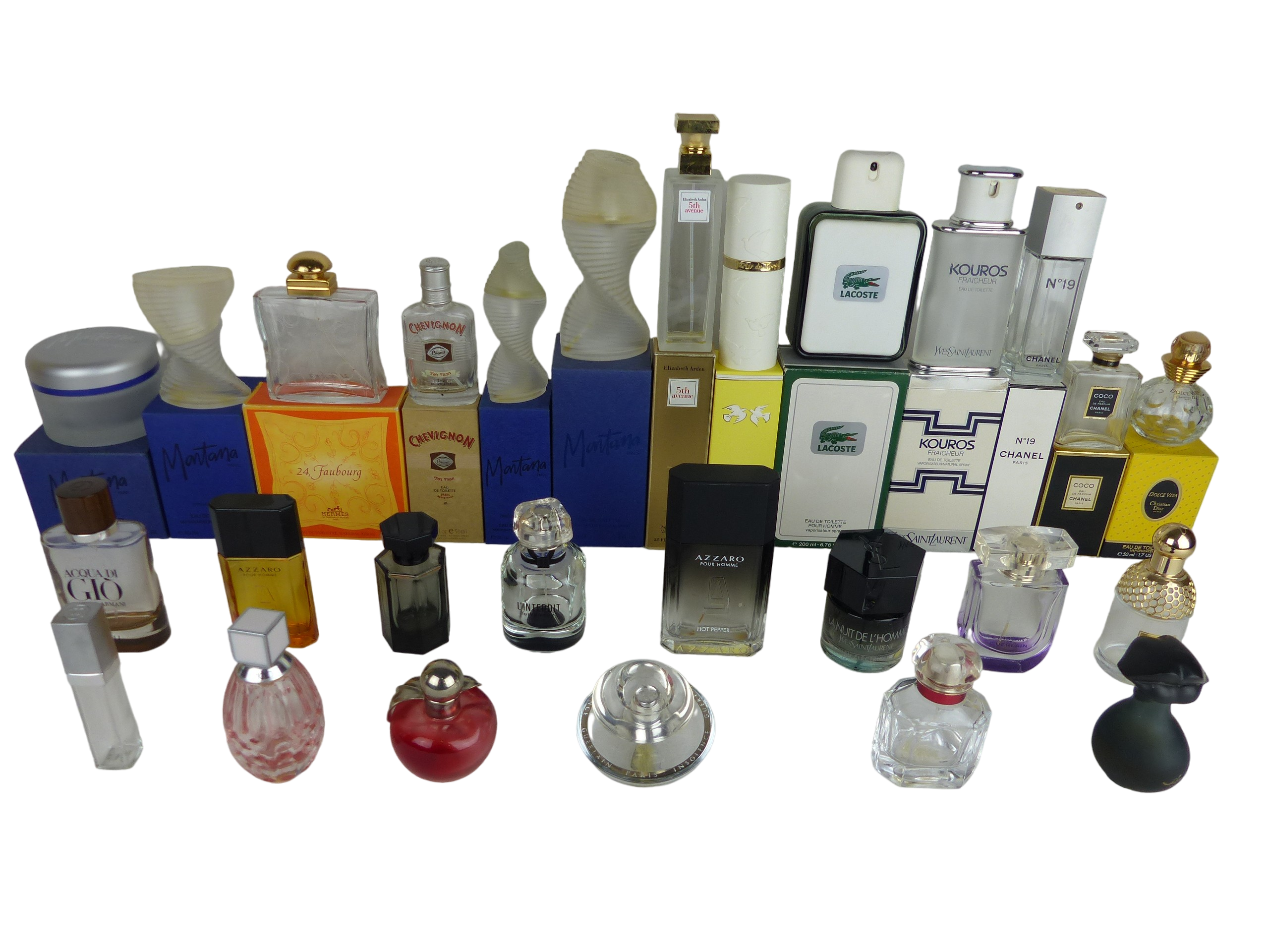 Gros lot de flacons de parfum vides ( Givenchy, Guerlain, Hermes, Dior..) - État correct sur Label Emmaüs