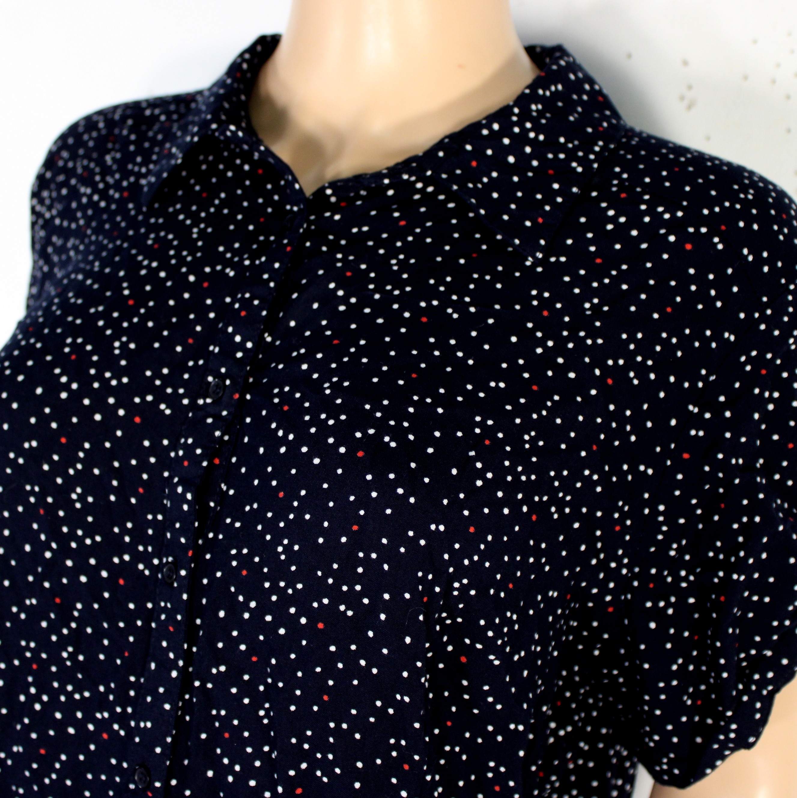 Chemise Bleu Marine A Pois GEMO Taille 48 - Photo 1