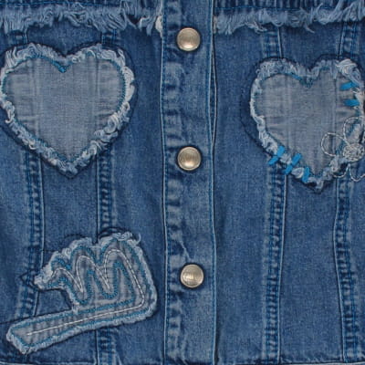 Veste en jeans avec coeurs cousus - Fille - Minimayoral - Taille 3 - Photo 2