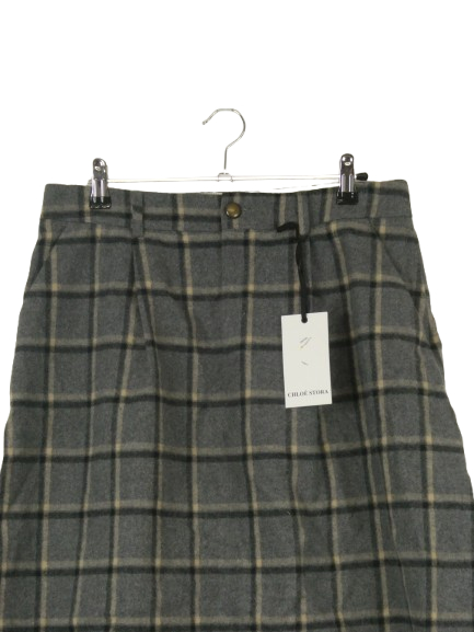 Chloé Stora jupe trapèze tartan à carreaux - Taille 38/M - Photo 7