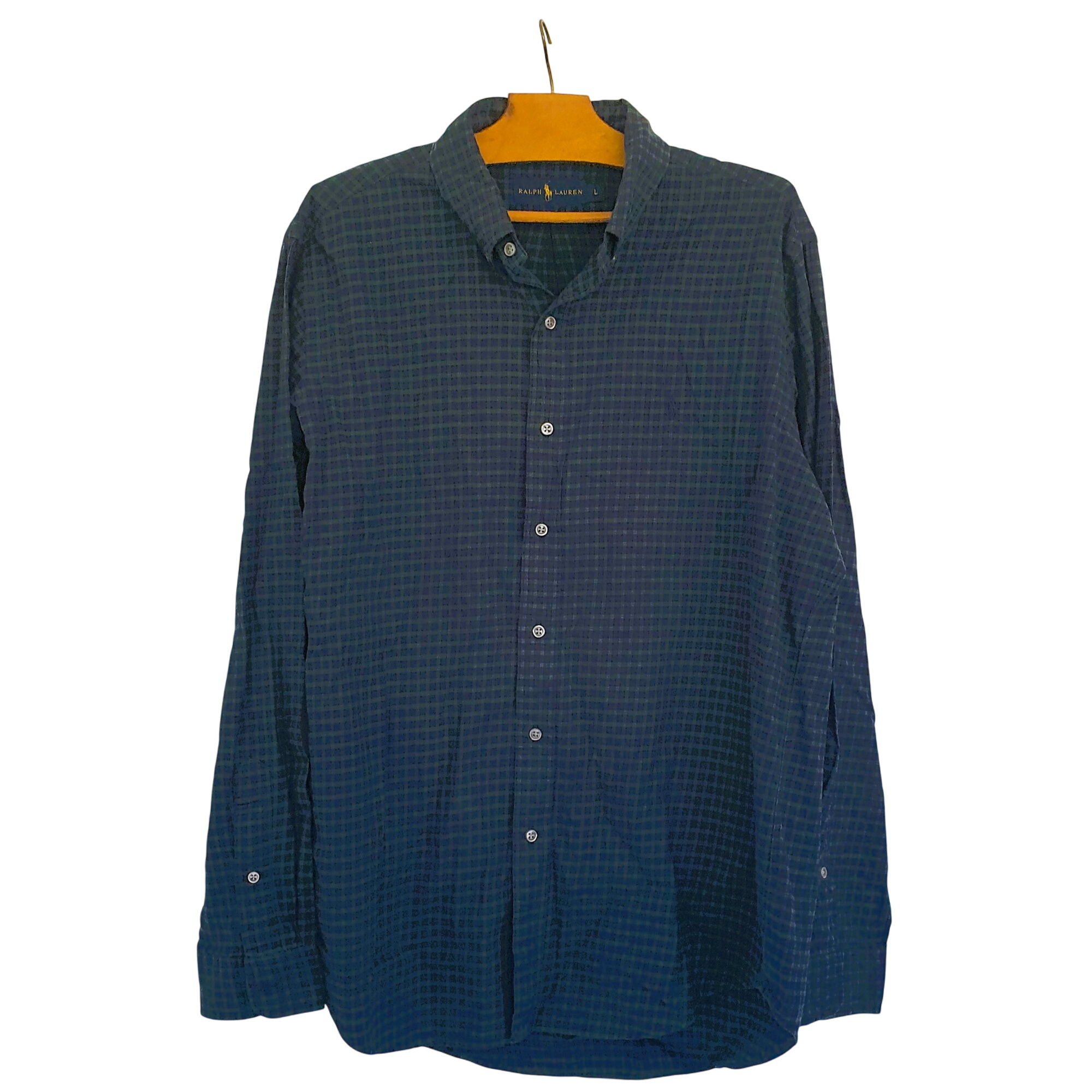 Chemise à carreaux Ralph Lauren taille L bleu & vert - Photo 0