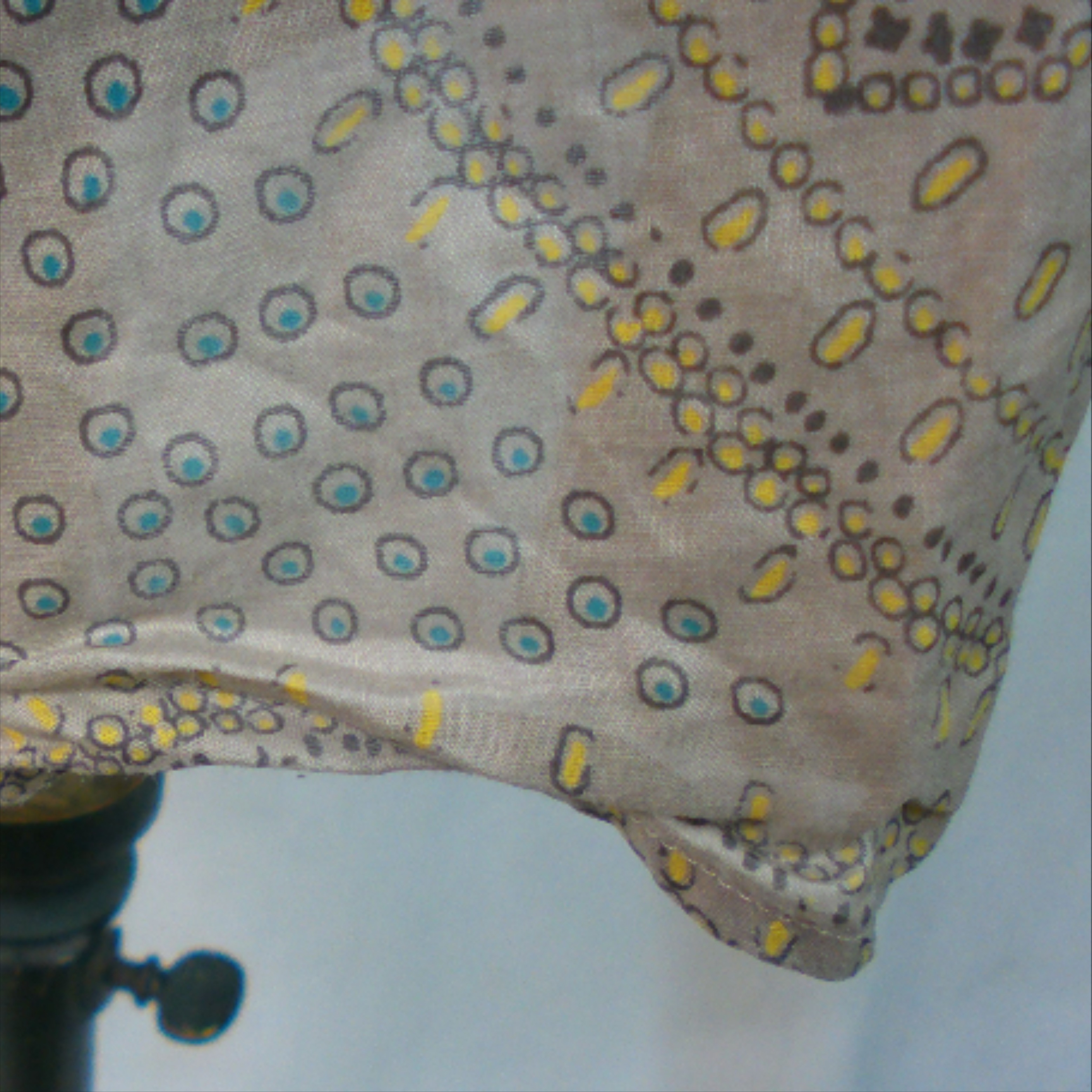 Tunique BENSIMON, marron avec motifs, 100% ramie, taille M  - Vue 7 - 